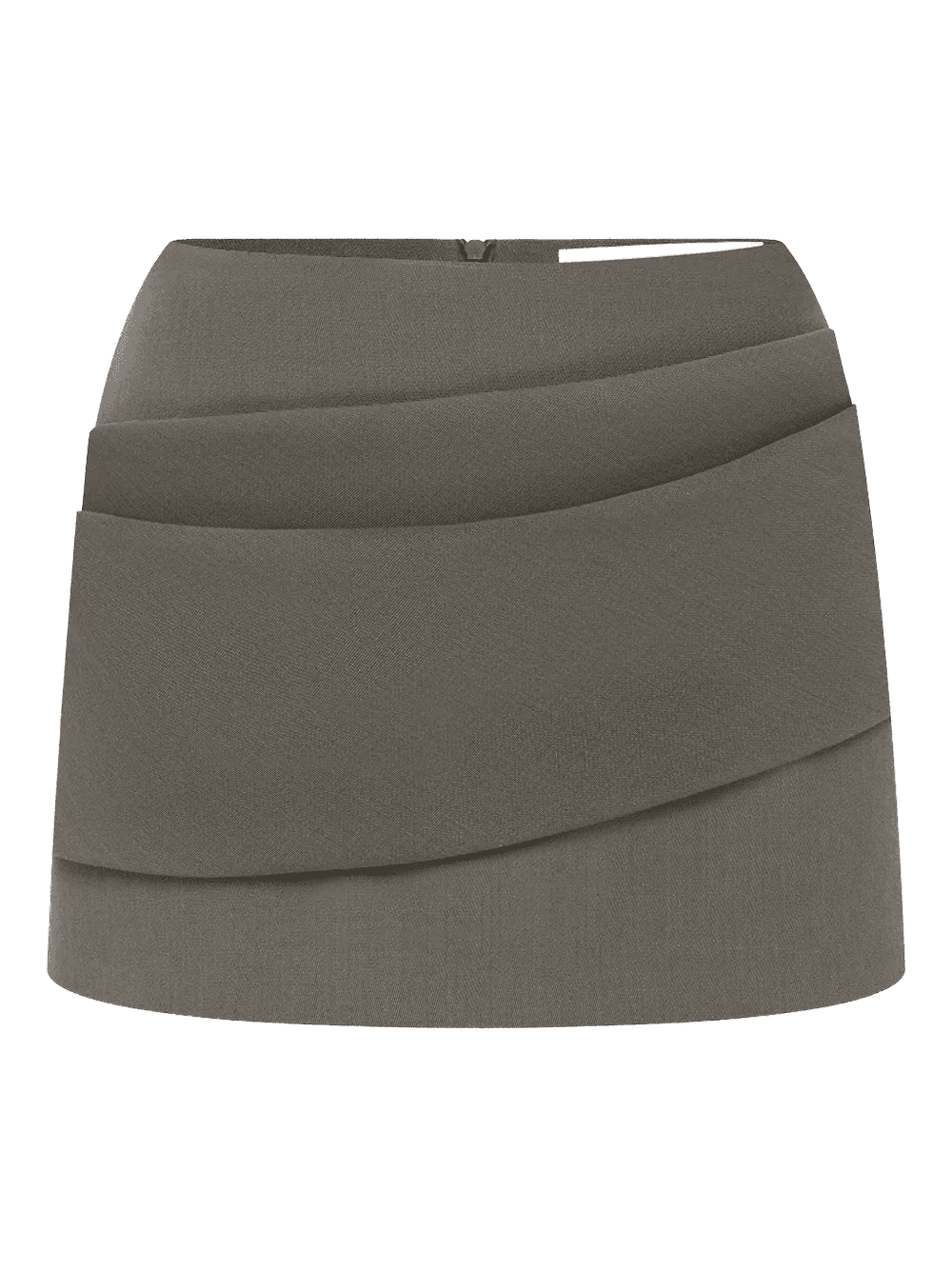 asymmetric-drape mini skirt - Image 1