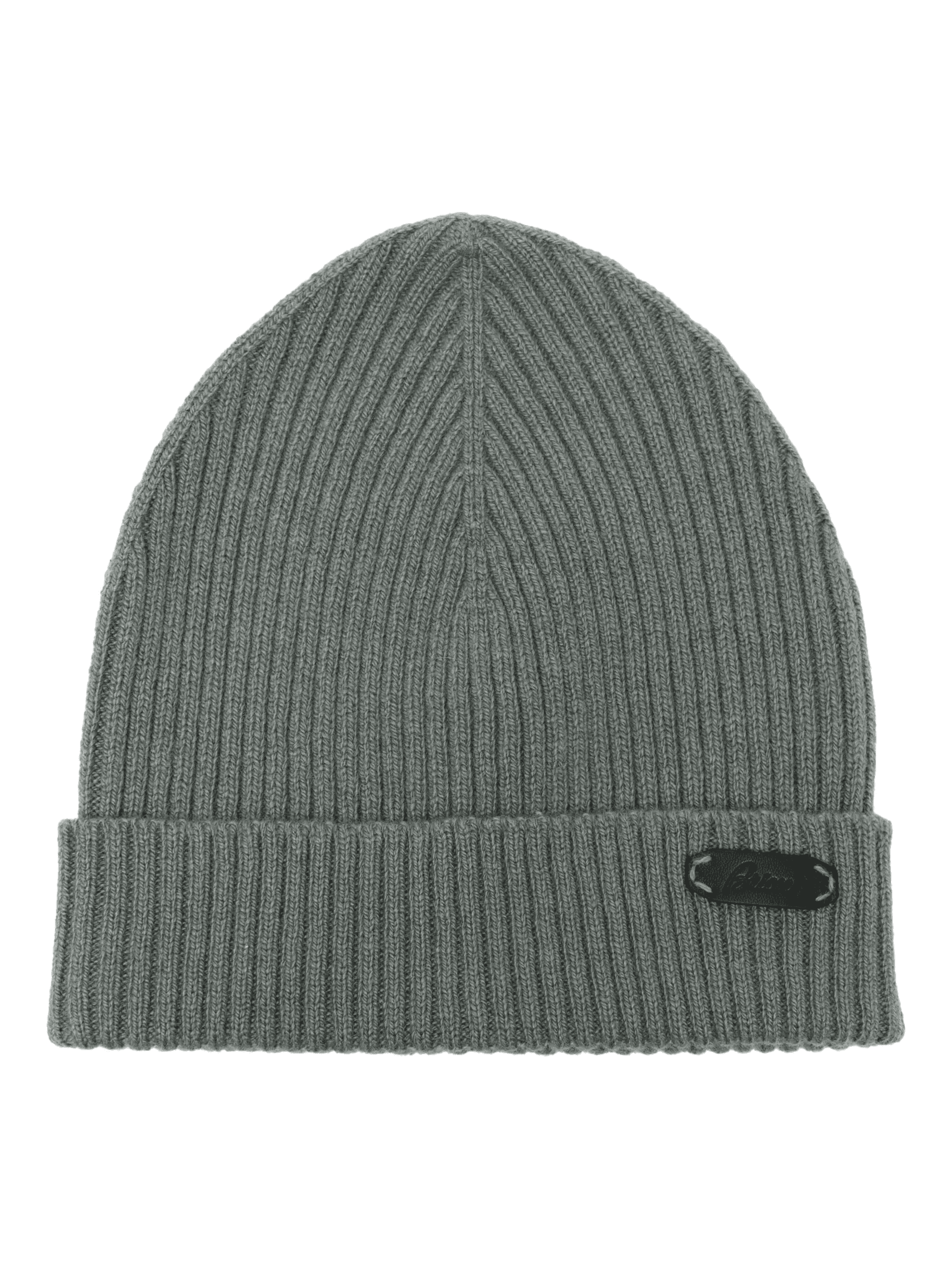 logo-patch ribbed-knit beanie - Image 1