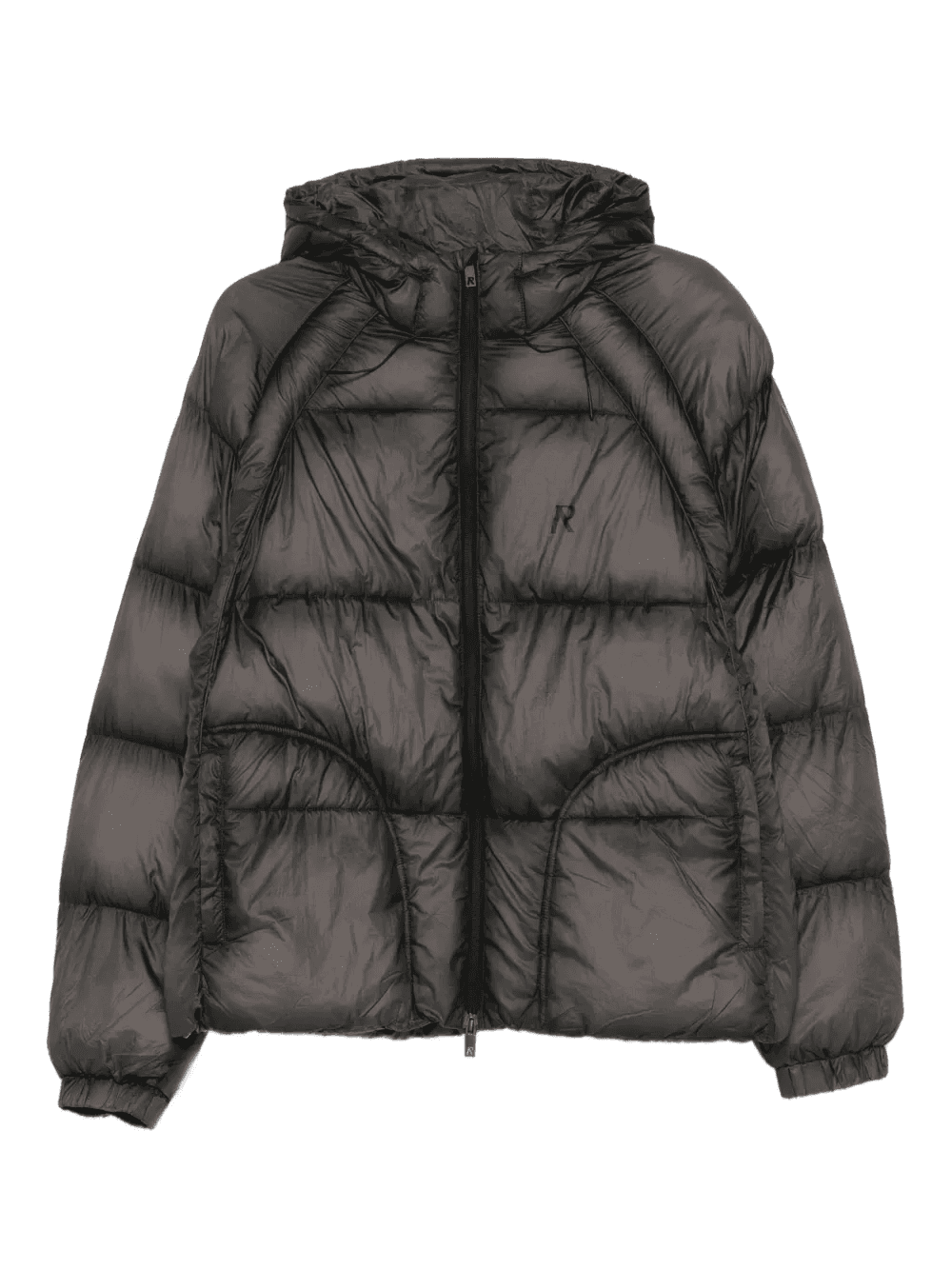 translucent hooded puffer jacket - Image 1