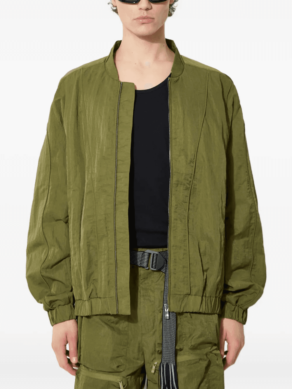 panelled zip-up bomber jacket - Image 1