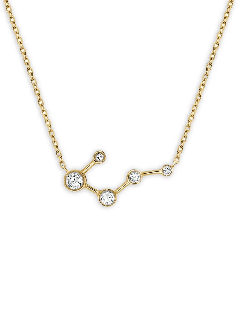 14K yellow gold Constellation diamond necklace - Image 1