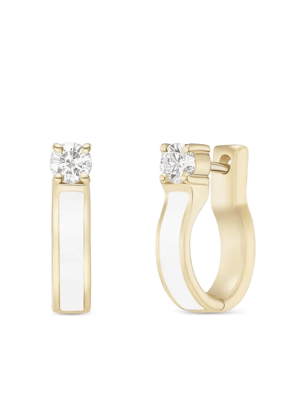 18K yellow gold Honey diamond earrings - Image 1
