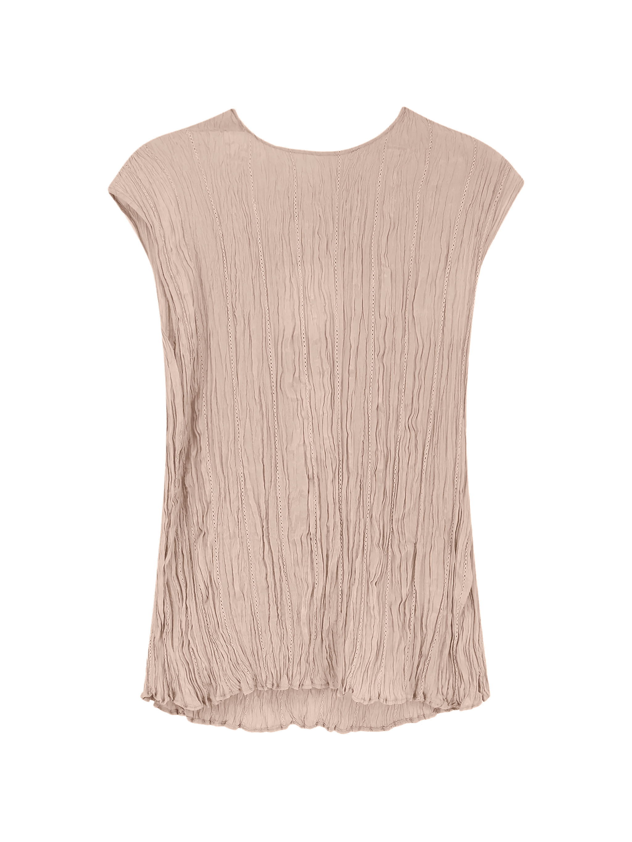 round-neck textured top - Image 1