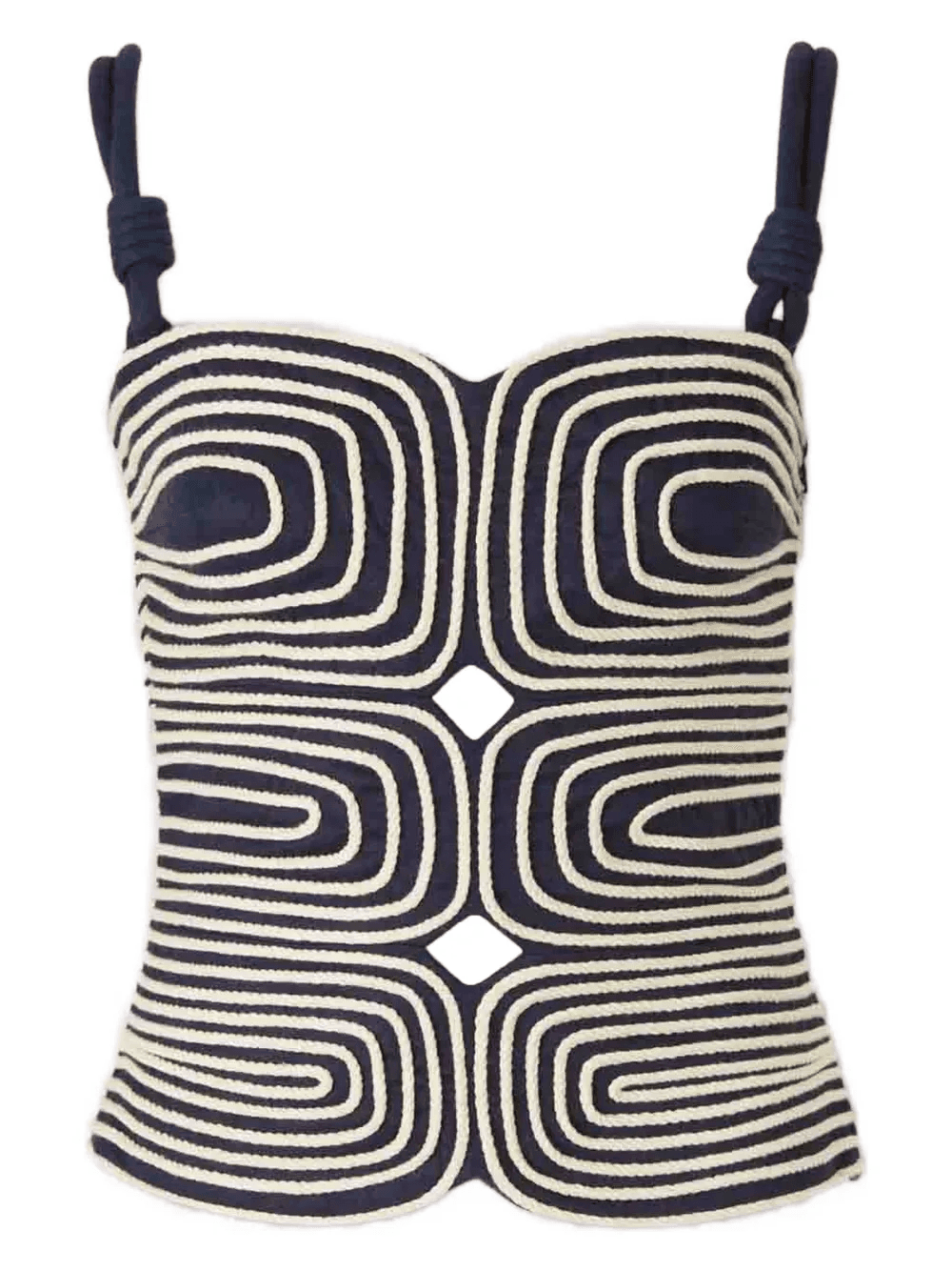 Marea contrasting-trims cord-straps top - Image 1