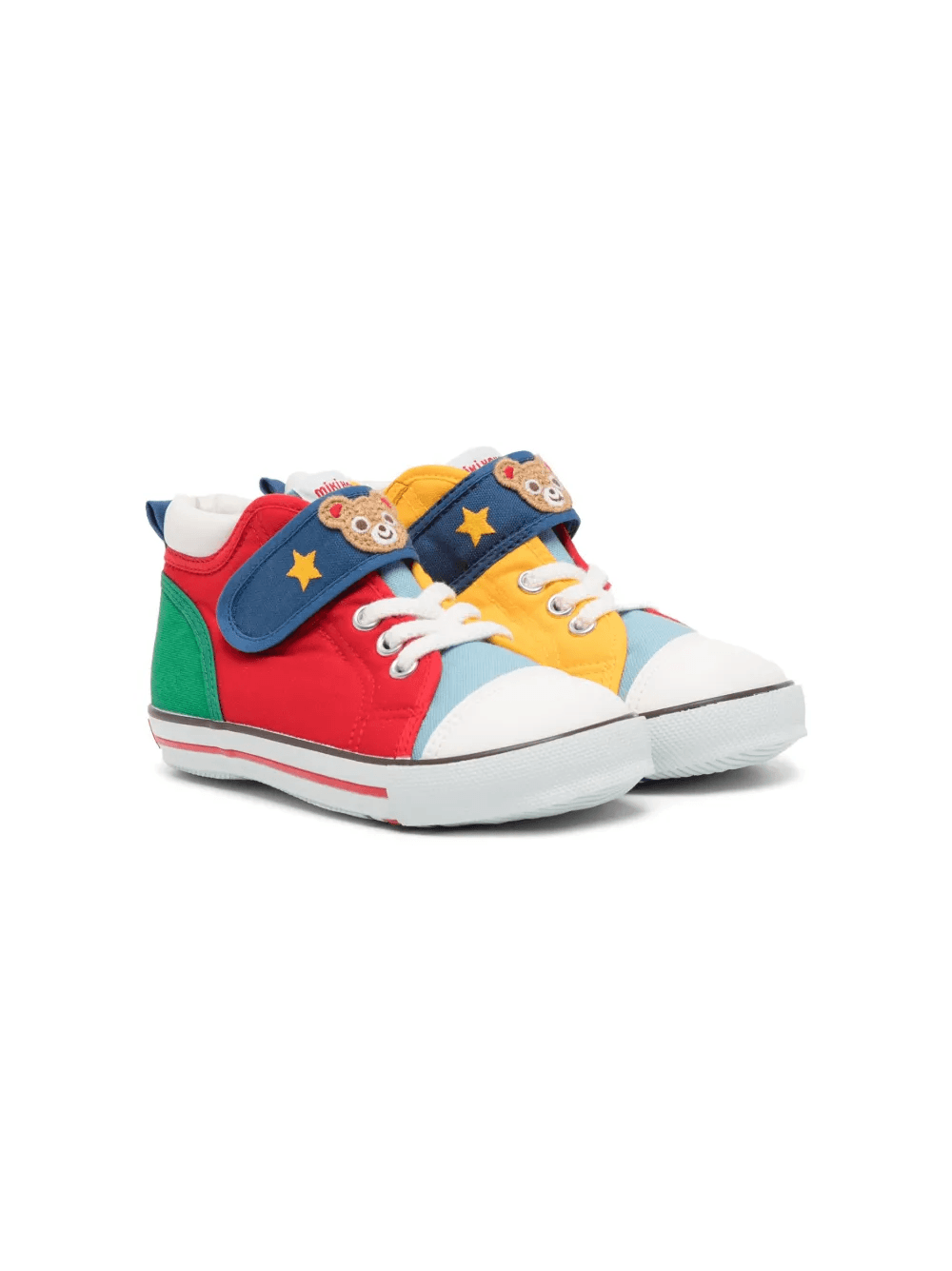 colour-block touch-strap sneakers - Image 1