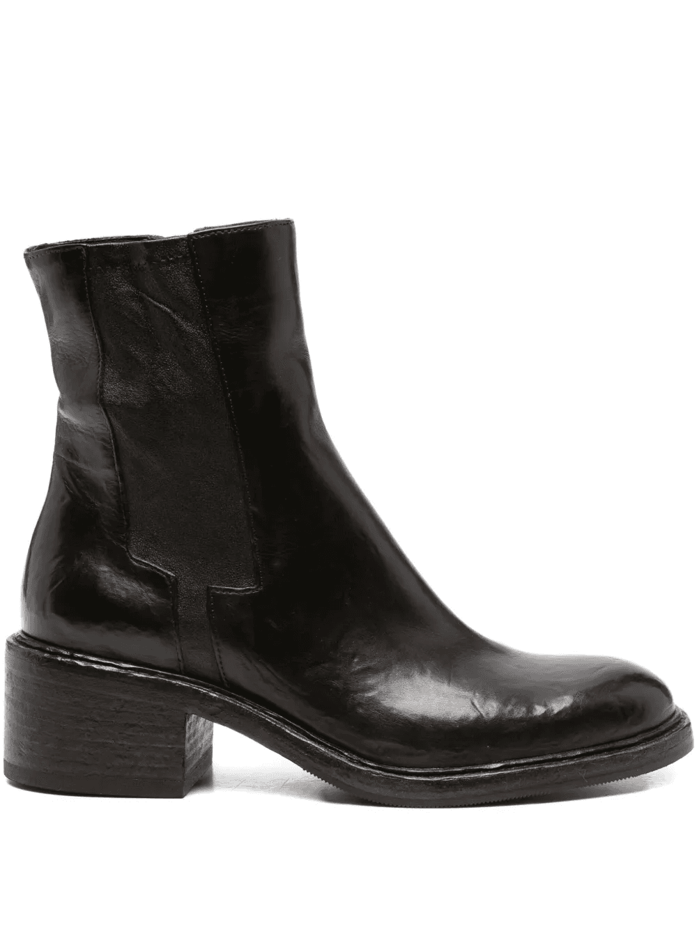 50mm leather zipped ankle boots - Image 1