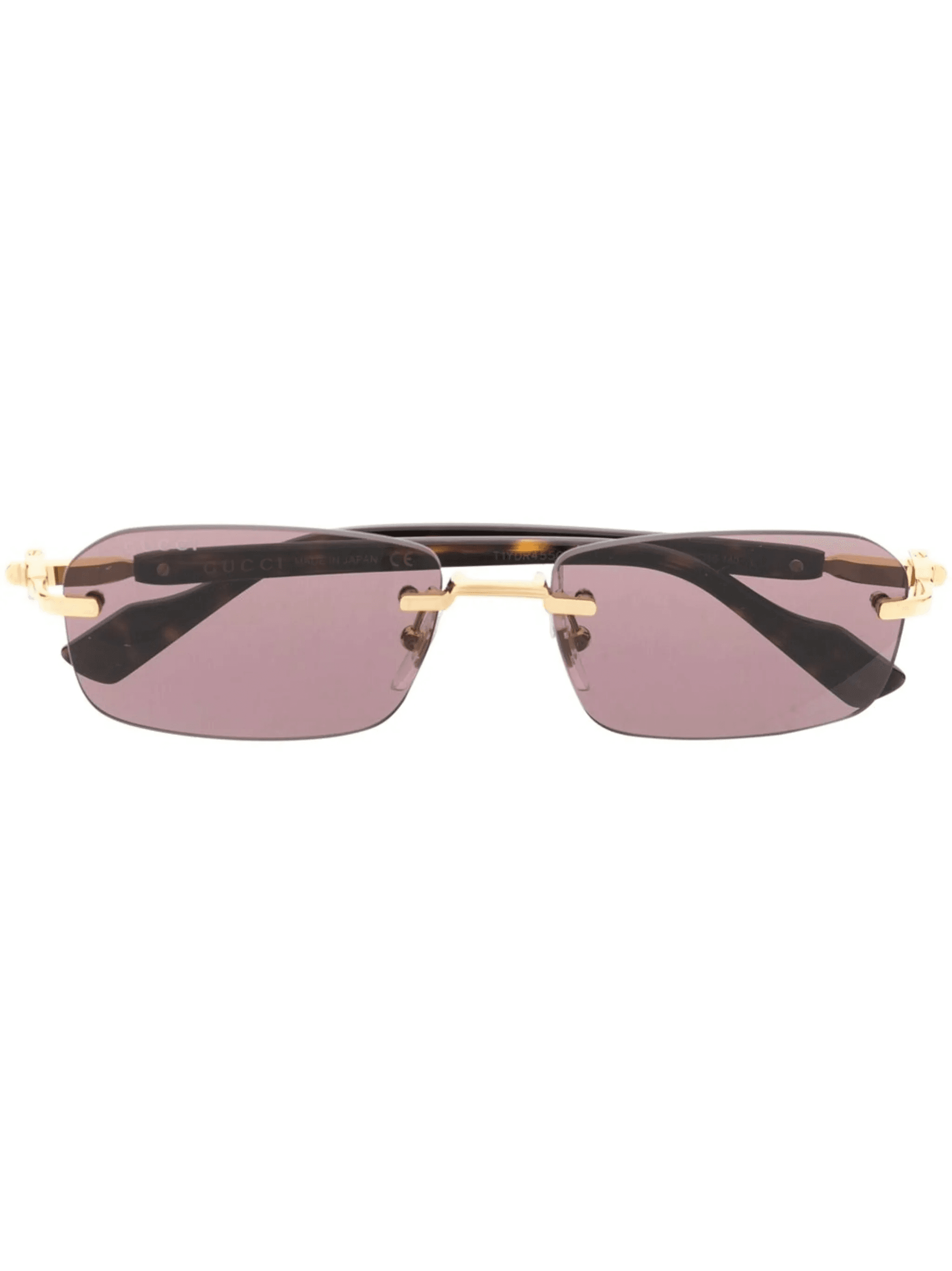 rimless rectangle-frame sunglasses - Image 1