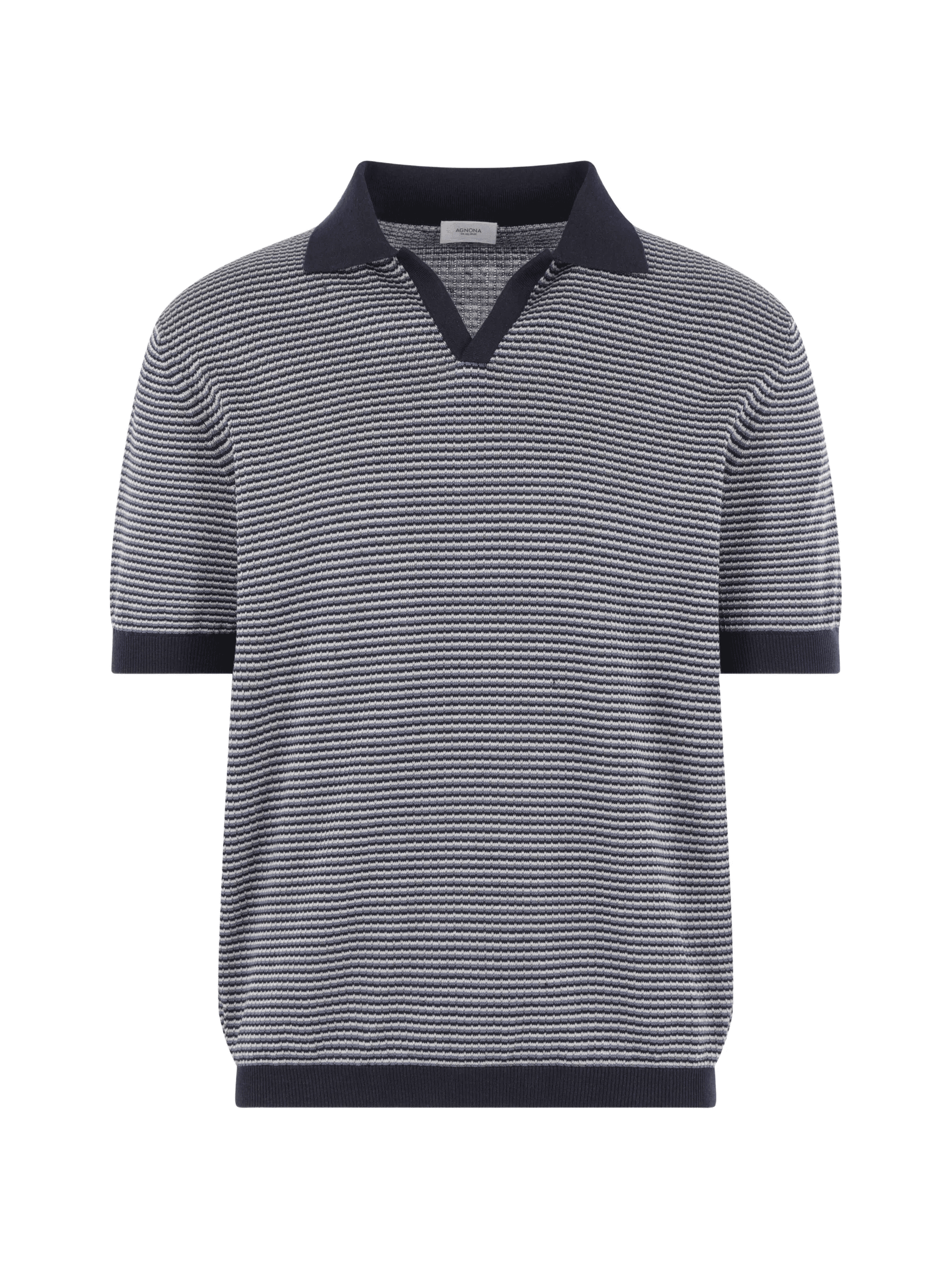 striped V-neck T-shirt - Image 1