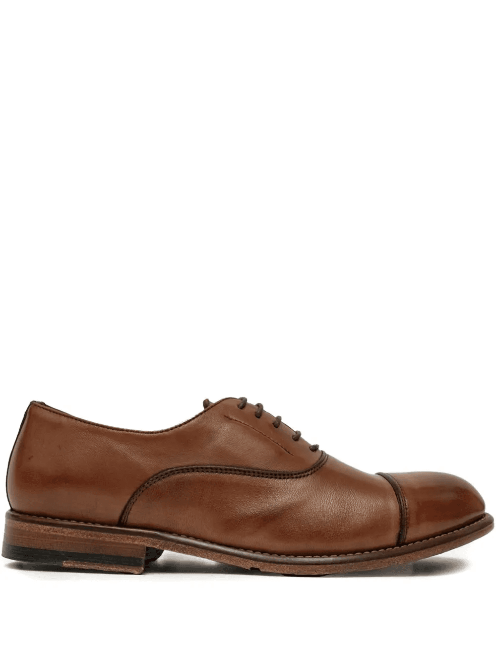 leather cap-toe oxford shoes - Image 1
