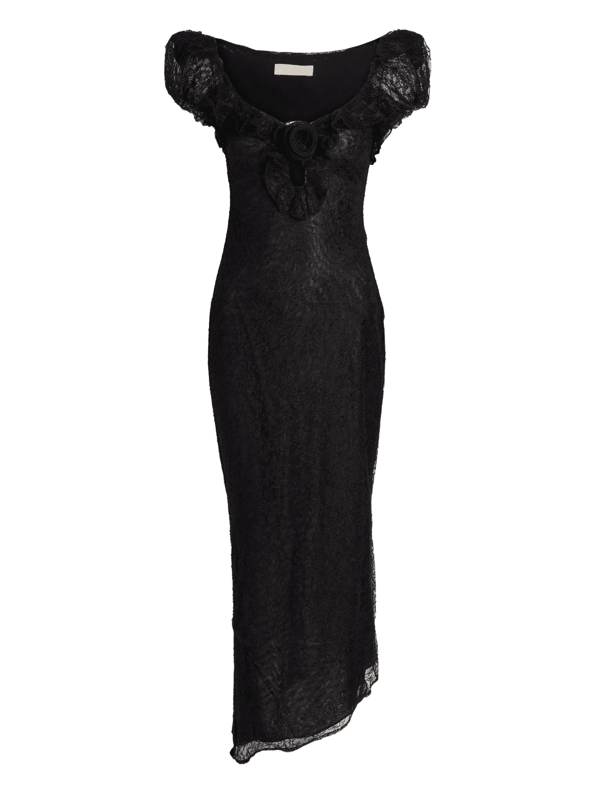 floral-lace asymmetrical dress - Image 1