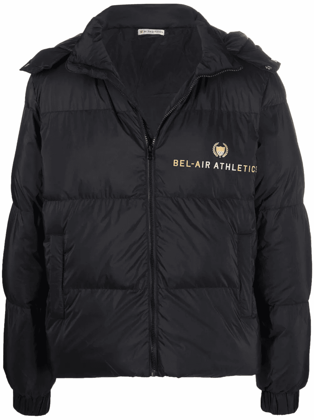 logo zipped padded jacket - Image 1
