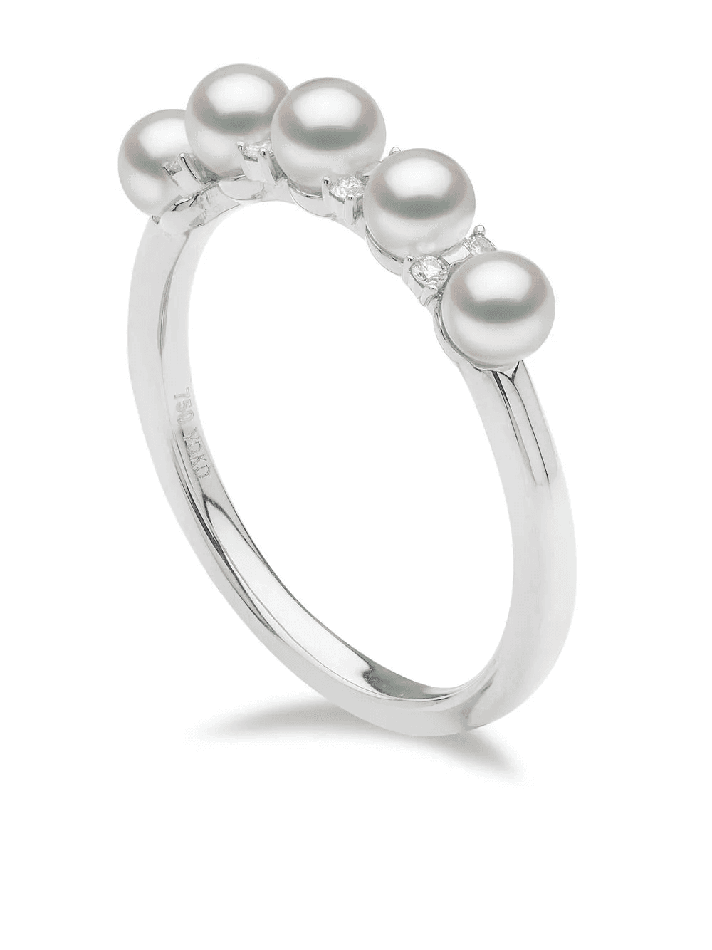 18kt white gold Eclipse Akoya pearl and diamond ring - Image 1