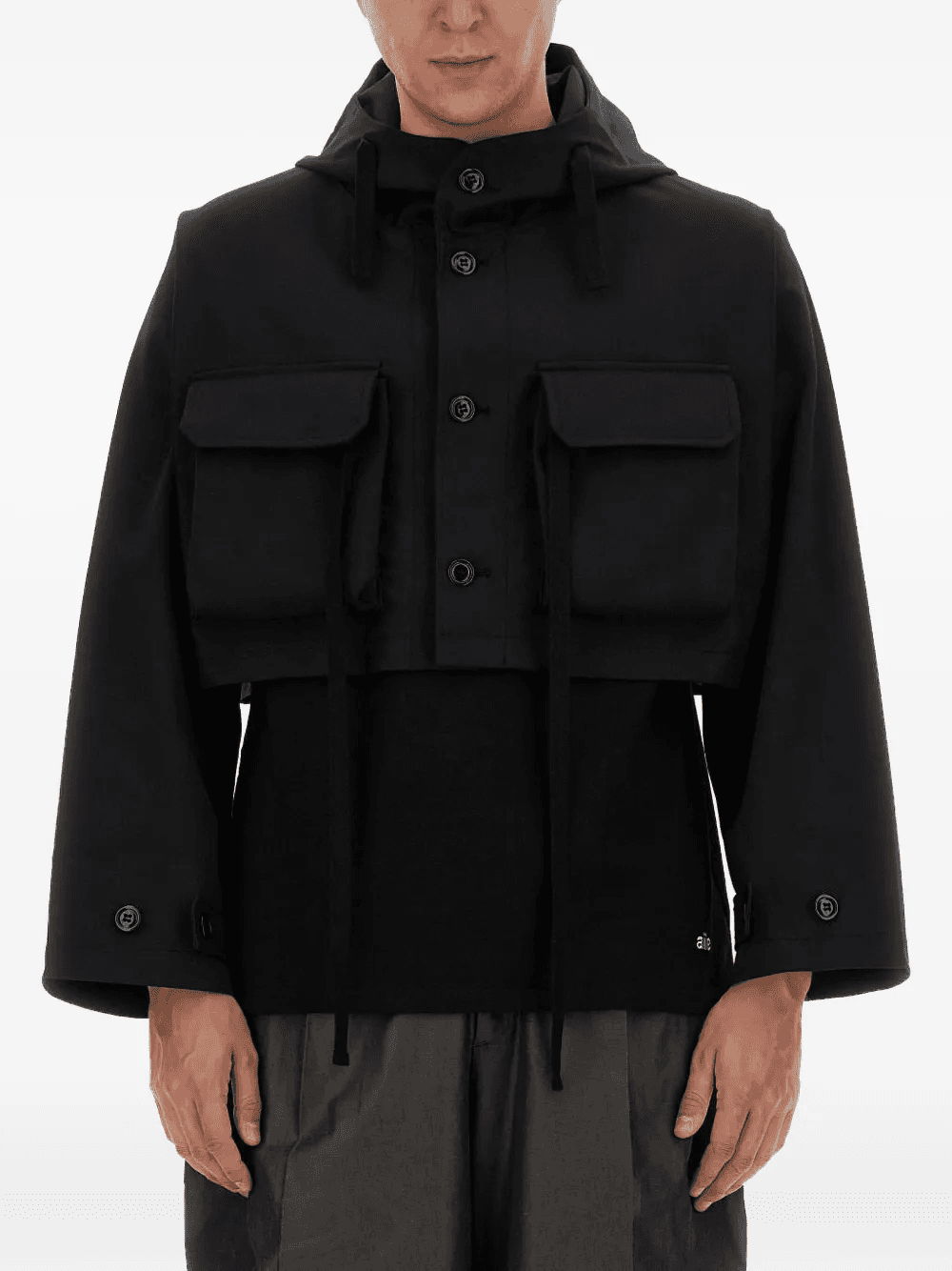 cropped hooded jacket - Image 1
