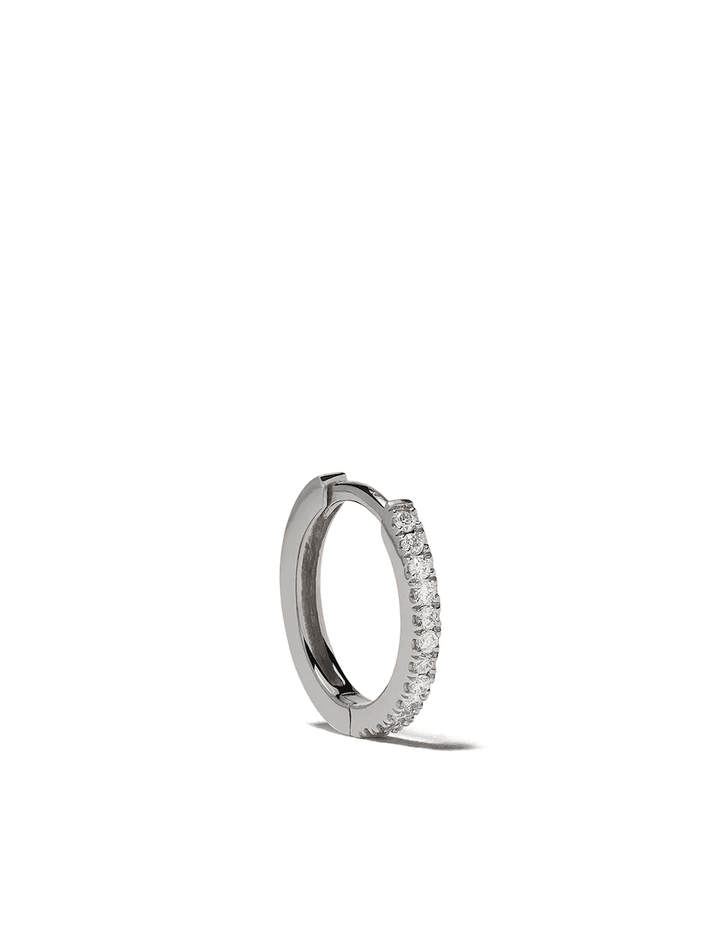 18kt white gold diamond Margot large hoop single earring - Image 1