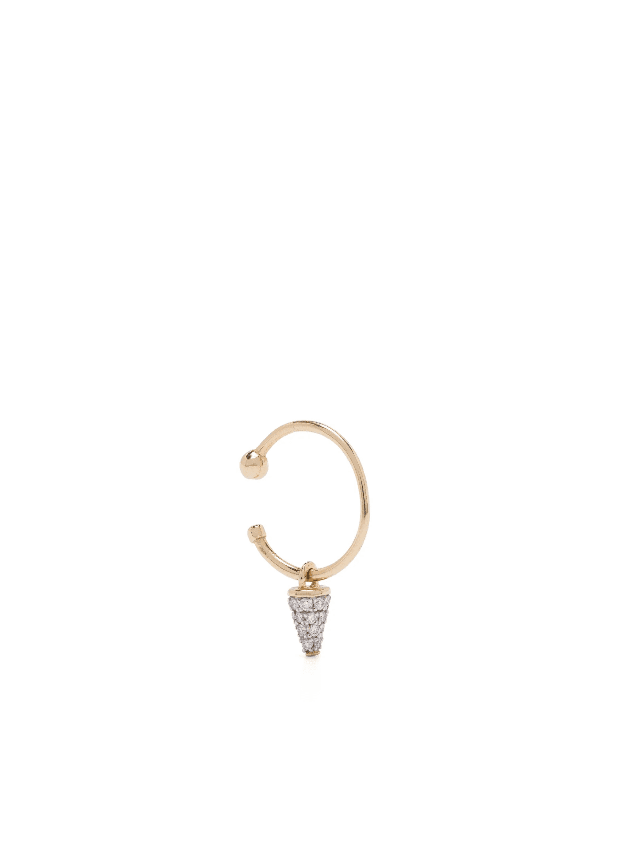 14K yellow gold Peak diamond earring - Image 1