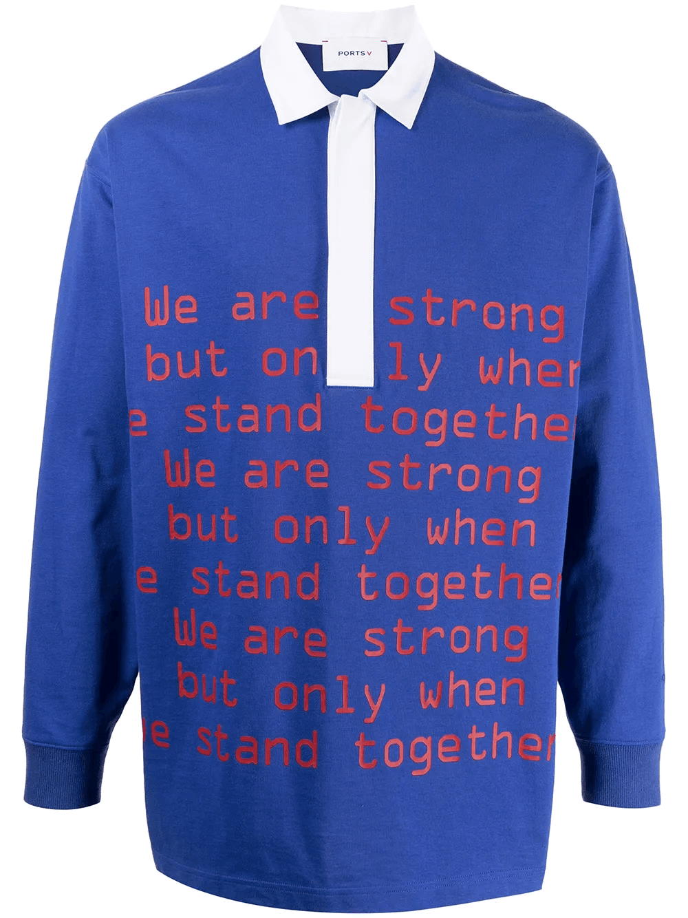 slogan-print polo shirt - Image 1