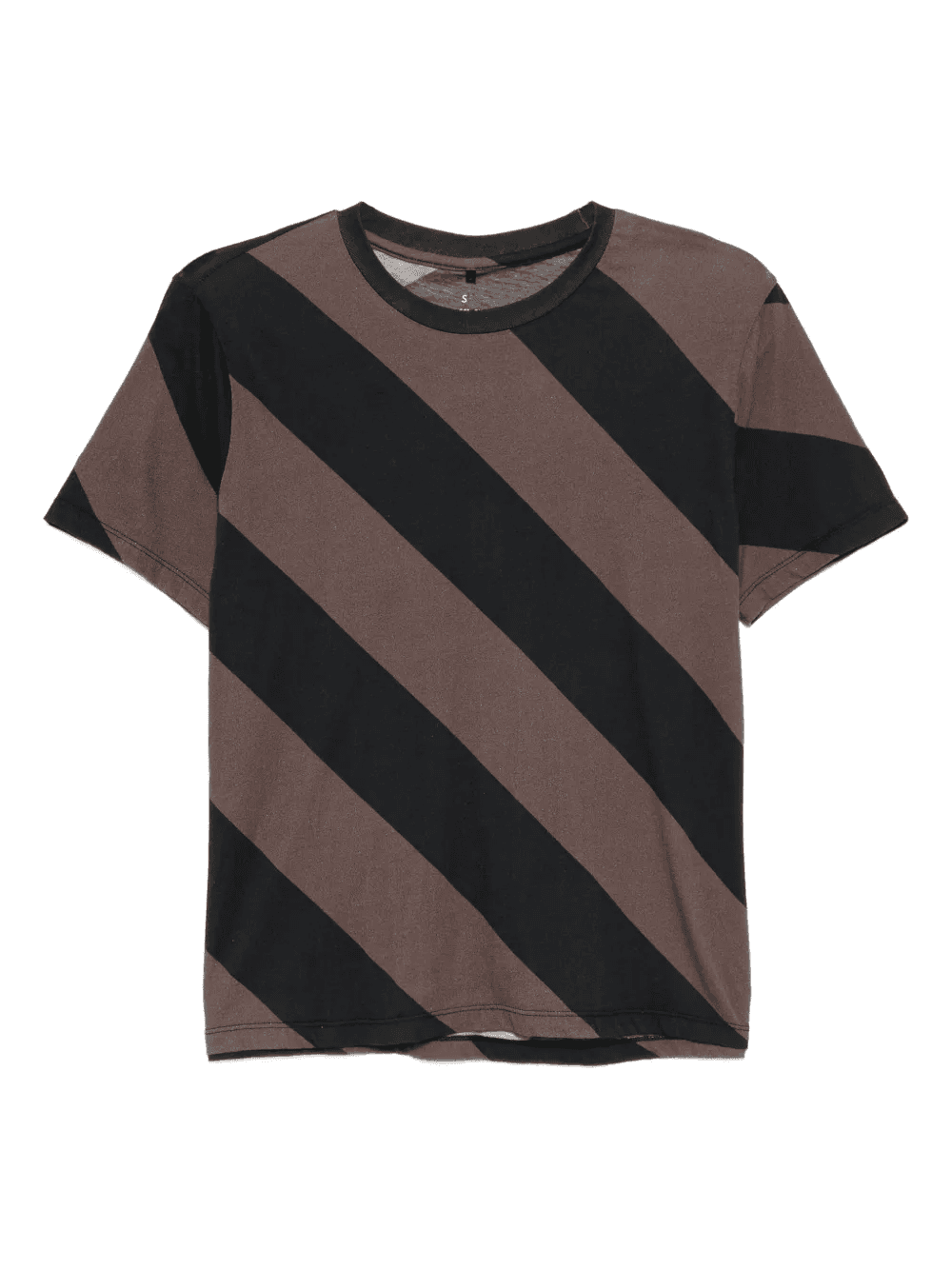 diagonal-stripe cotton T-shirt - Image 1