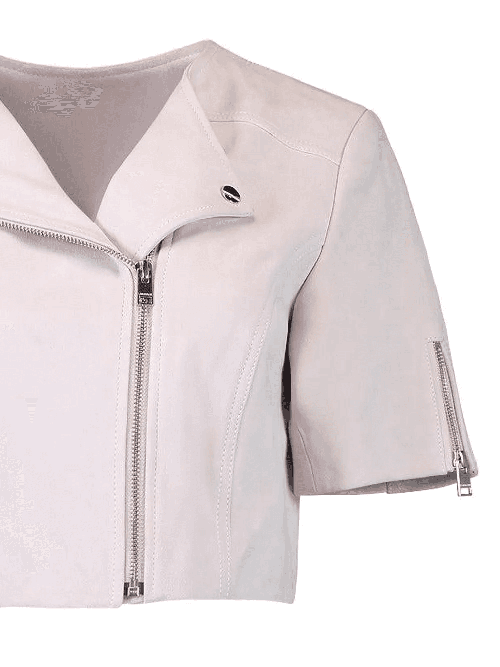 zip cropped jacket - Image 1