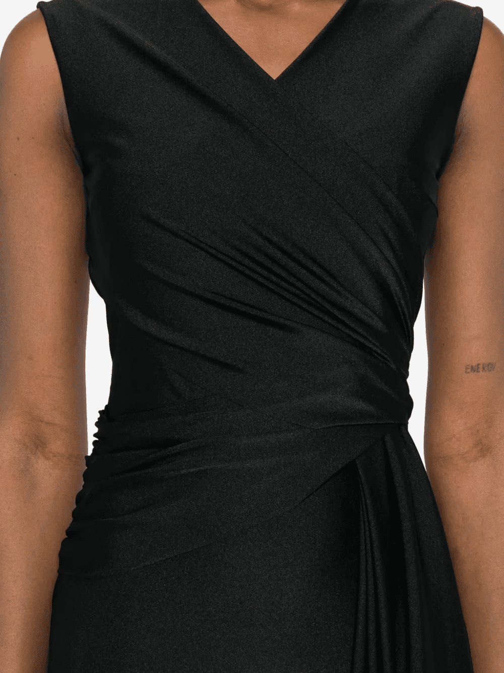 V-neck sleeveless midi dress - Image 1