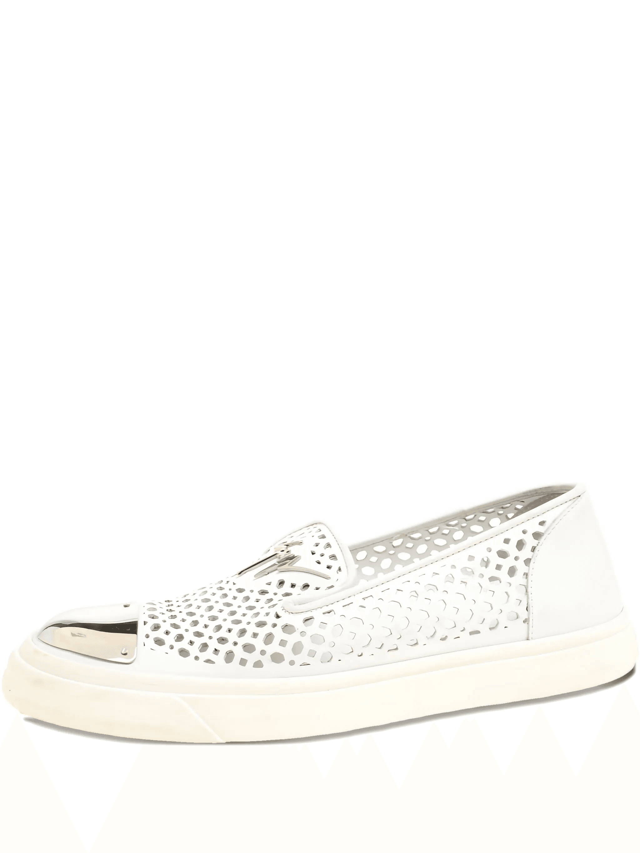 perforated metal-toe slip-on sneakers - Image 1