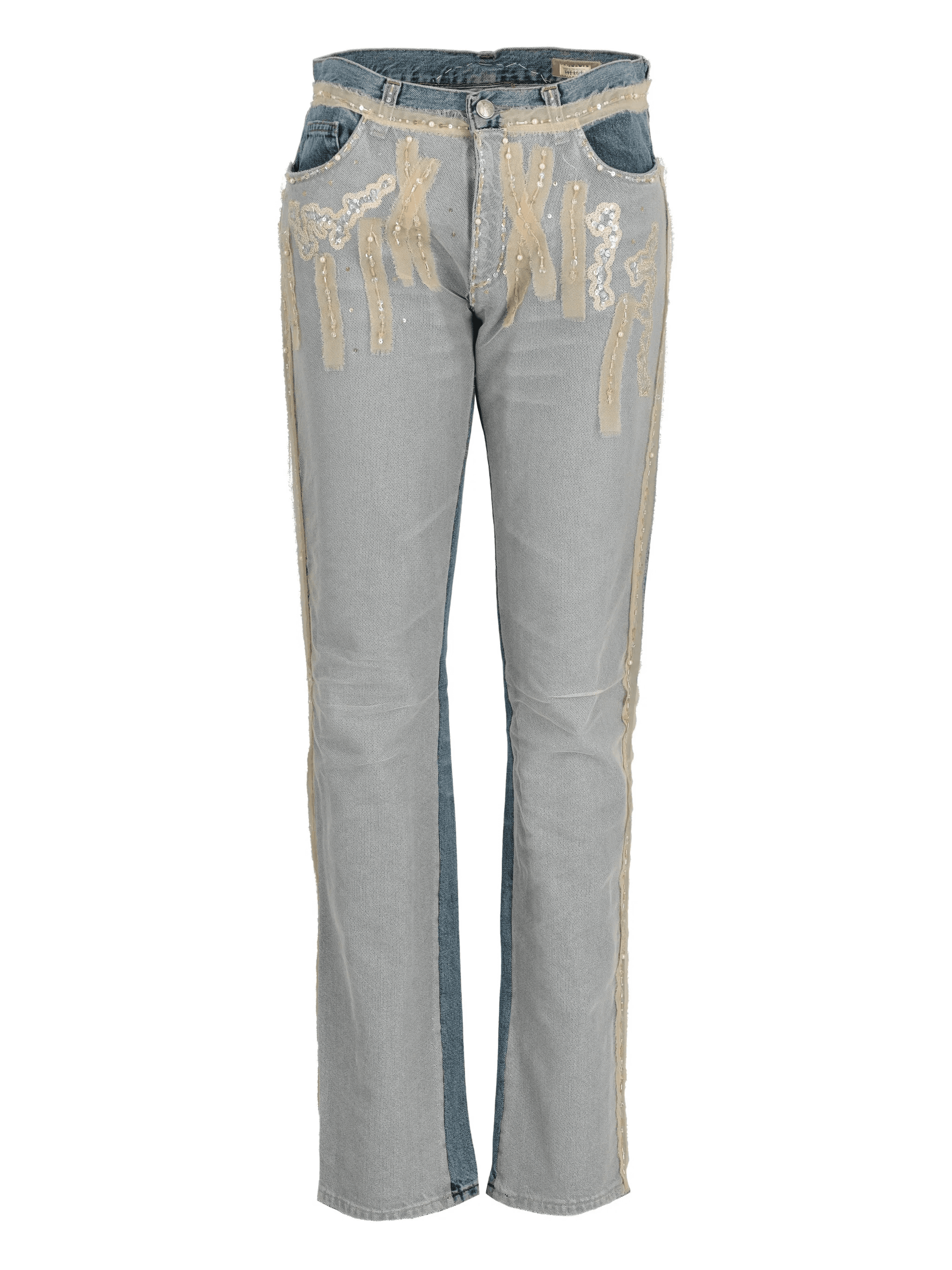 customised embellished jeans - Image 1