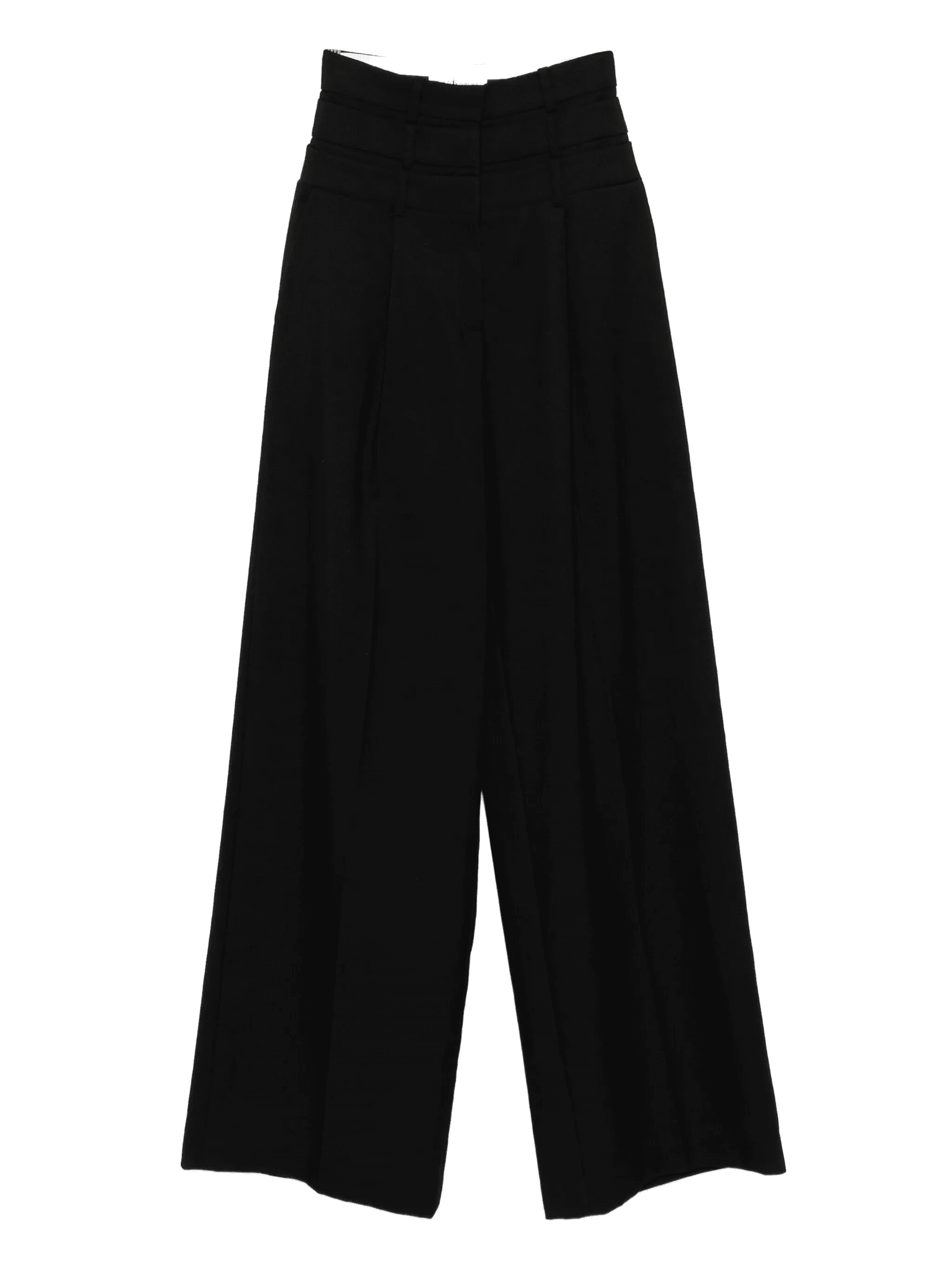 pleated high-waisted trousers - Image 1