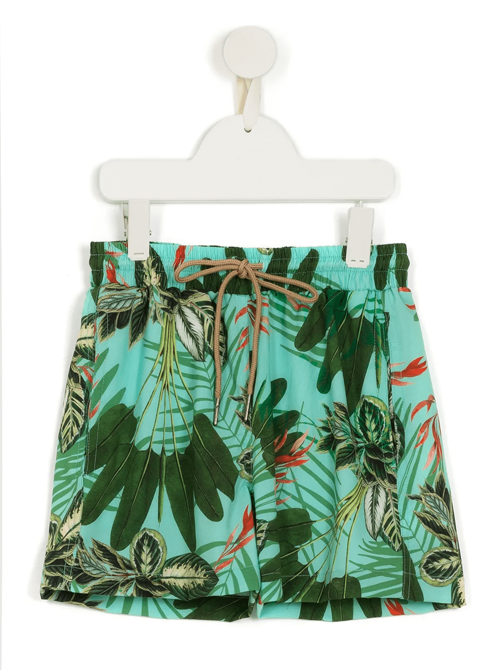 leaf-print flared shorts - Image 1