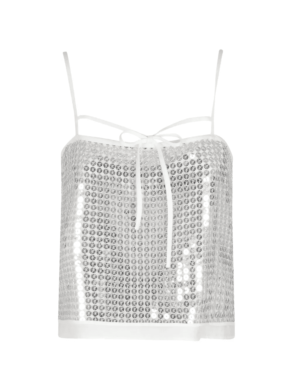sequinned self-tie top - Image 1
