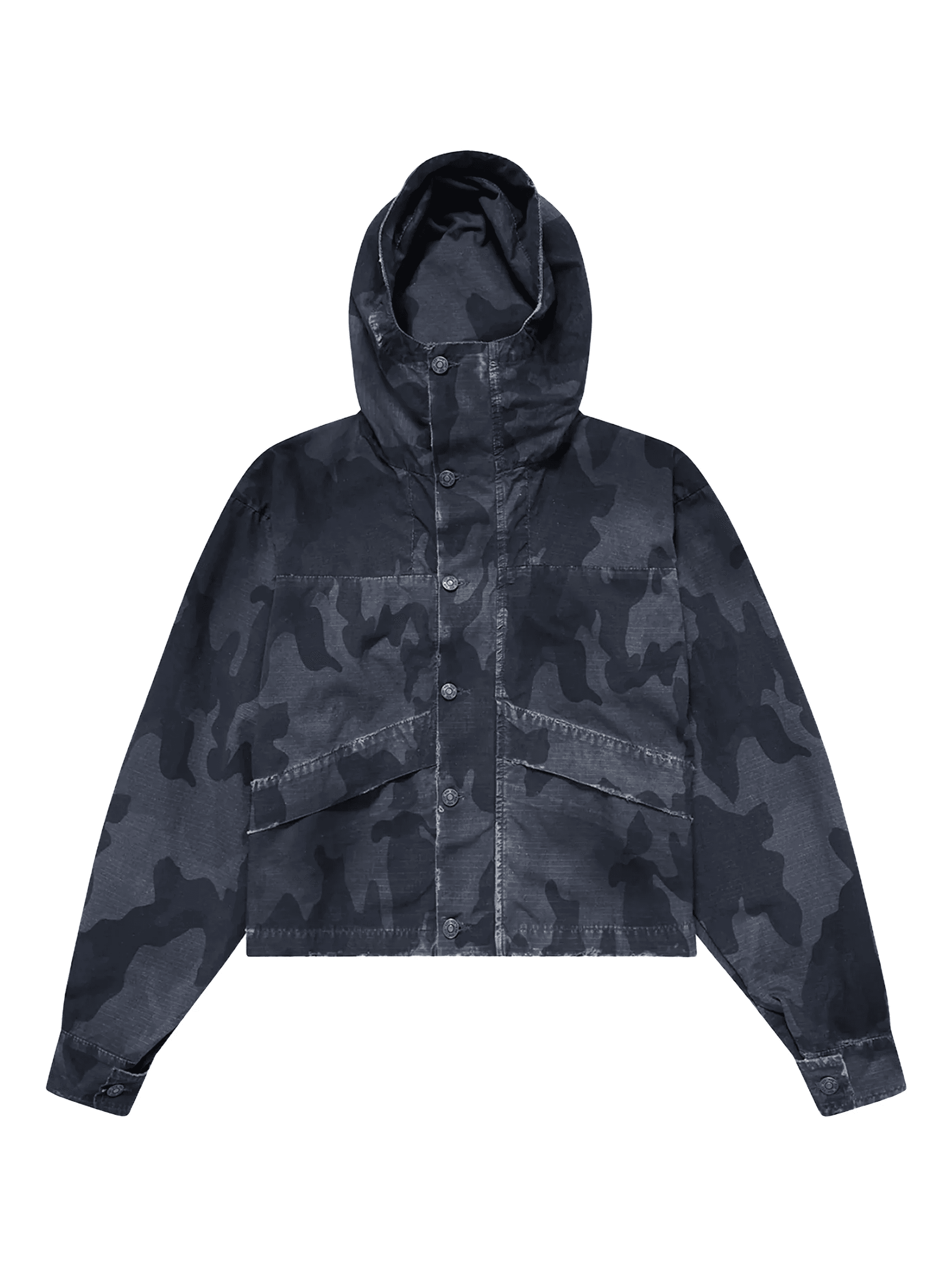 cropped camouflage parka - Image 1