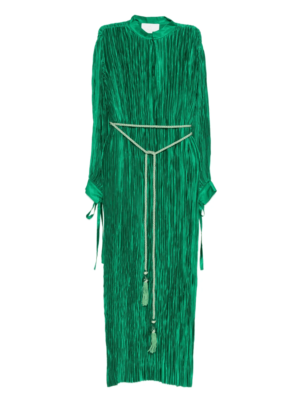 pleated belted maxi dress - Image 1