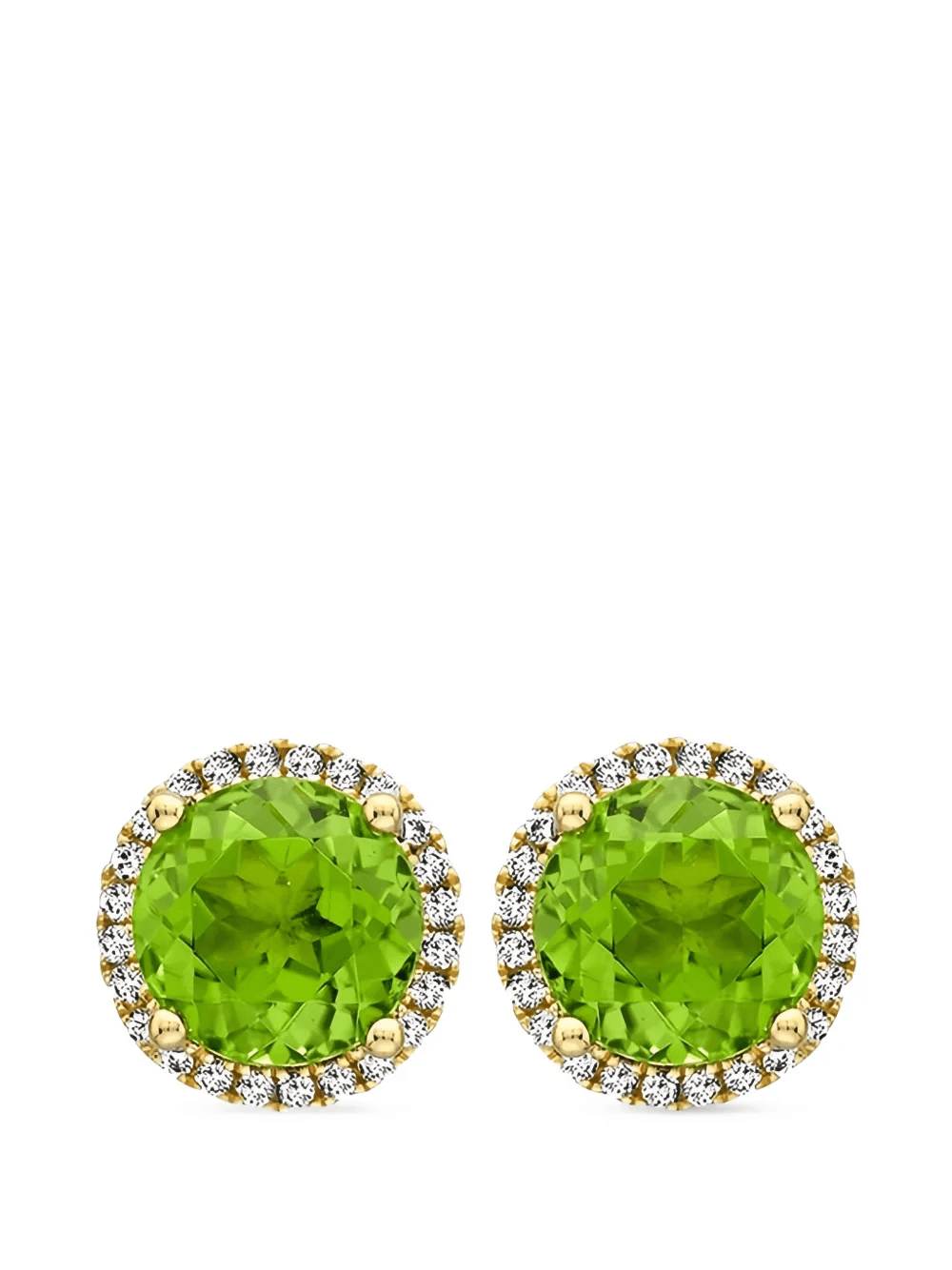 Grace peridot and diamond stud earrings - Image 1