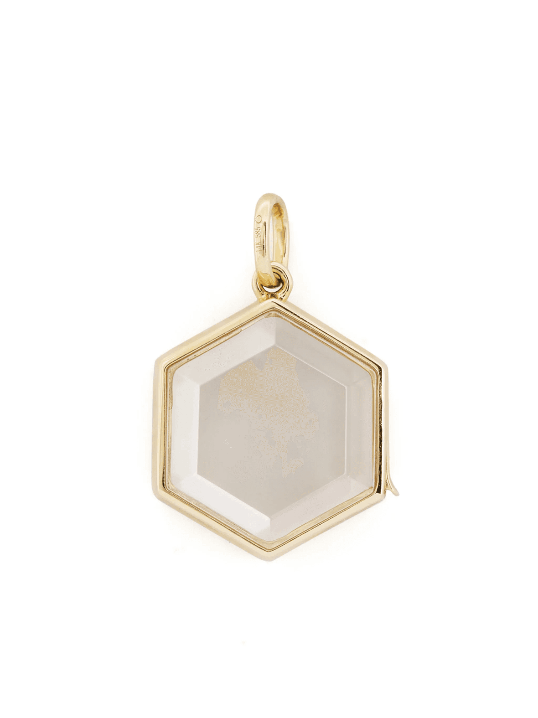 14kt yellow gold Hexagon locket - Image 1