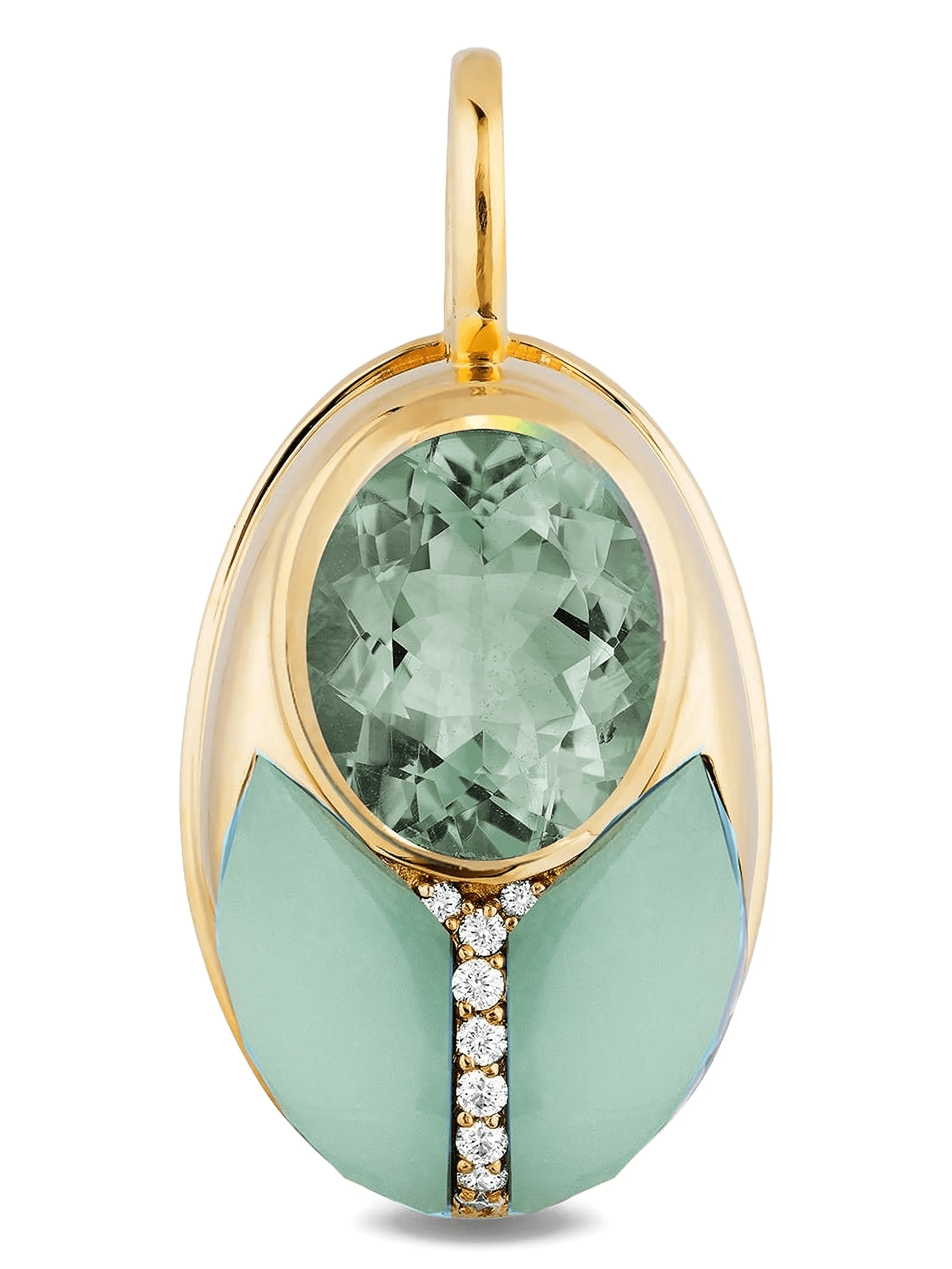Big Love Bug praisolite and diamond pendant - Image 1