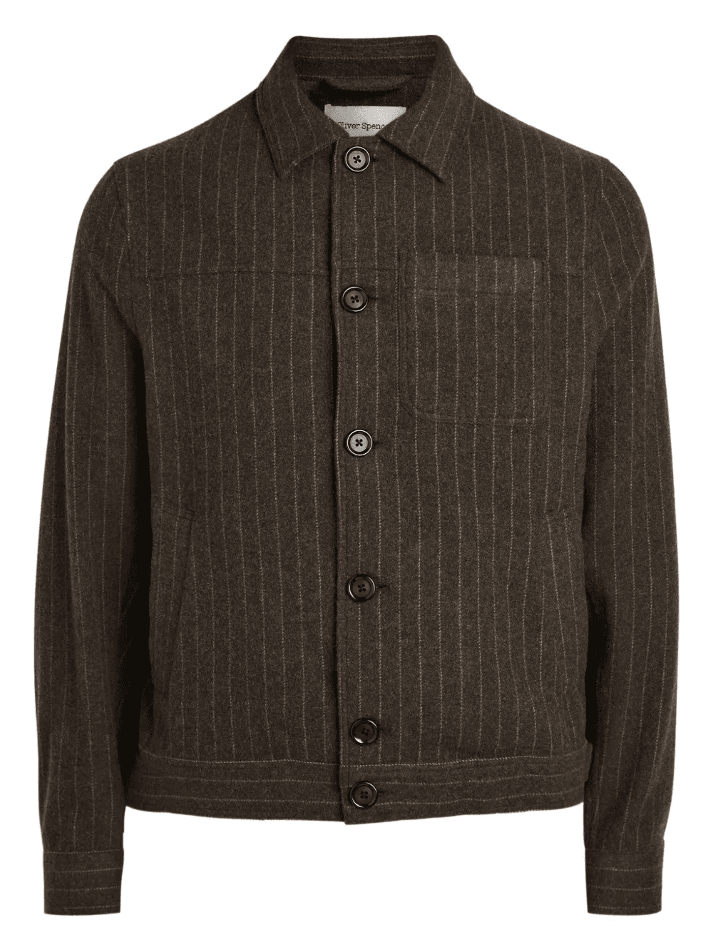 Buffalo pinstripe button shirt jacket - Image 1