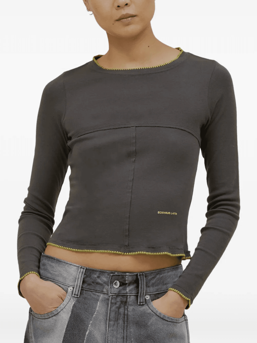 crew-neck long-sleeve T-shirt - Image 1