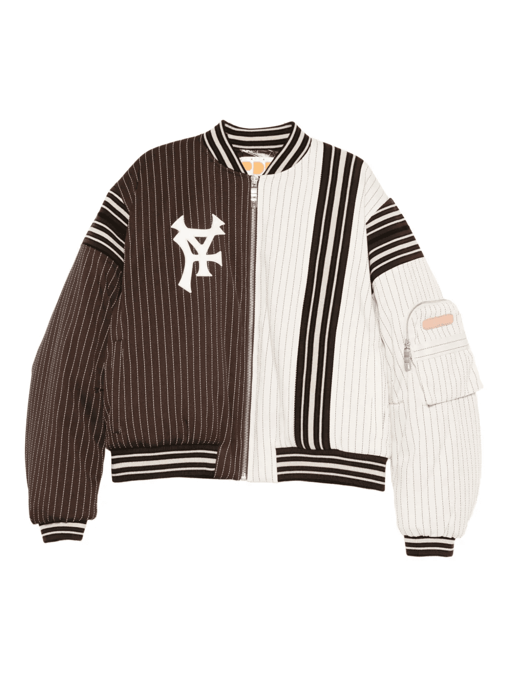 pinstripe zip-up jacket - Image 1