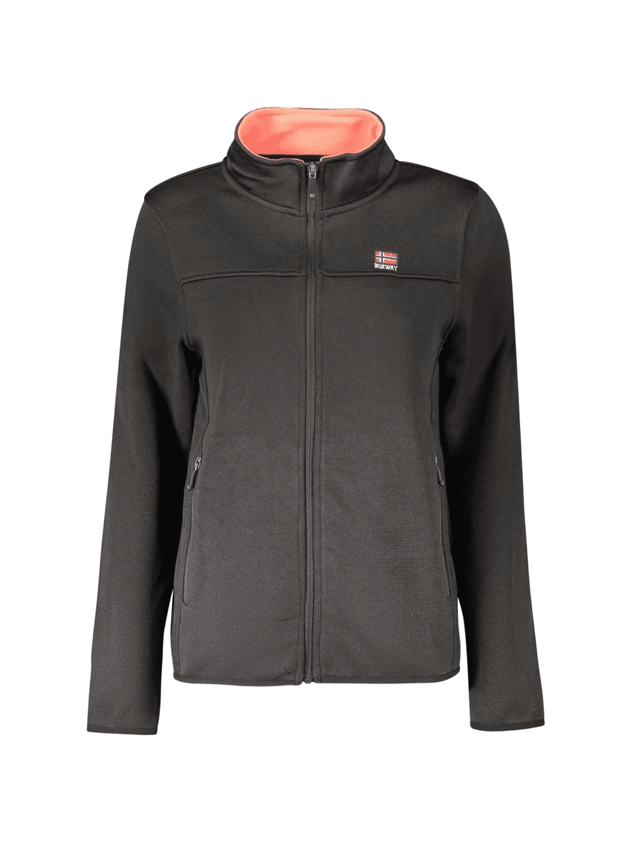 zip-up mock-neck jacket - Image 1