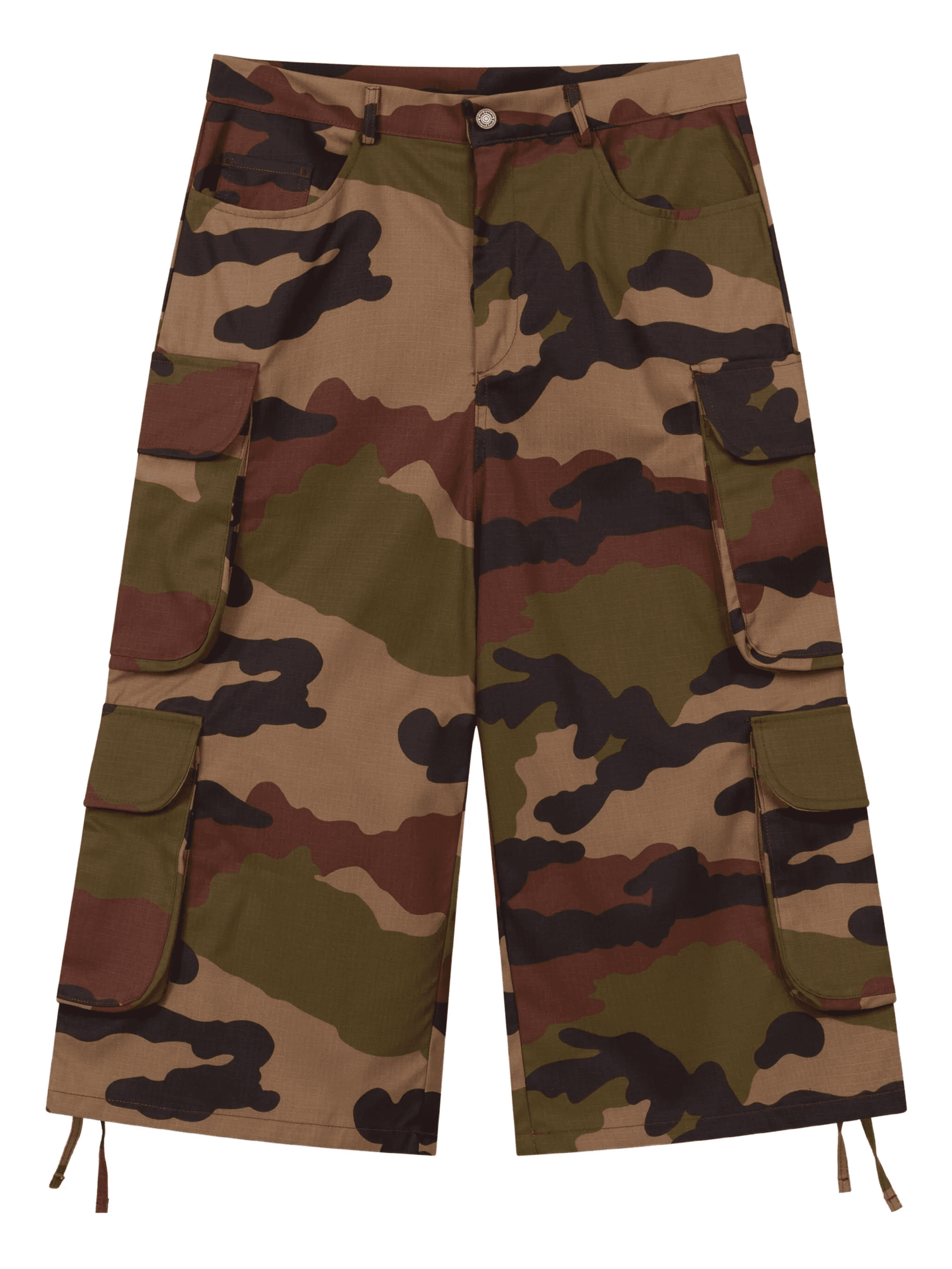 camouflage-pattern cargo-pockets shorts - Image 1
