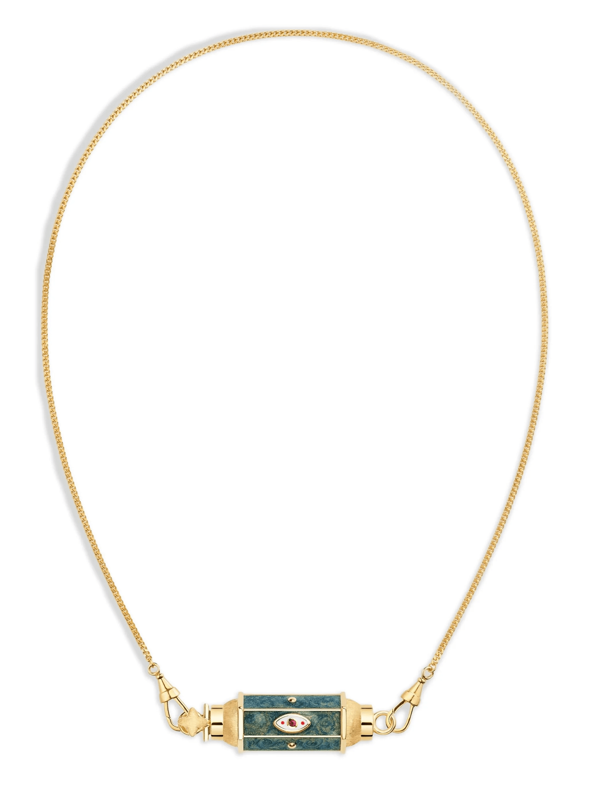 18K yellow gold Evil Eye necklace - Image 1