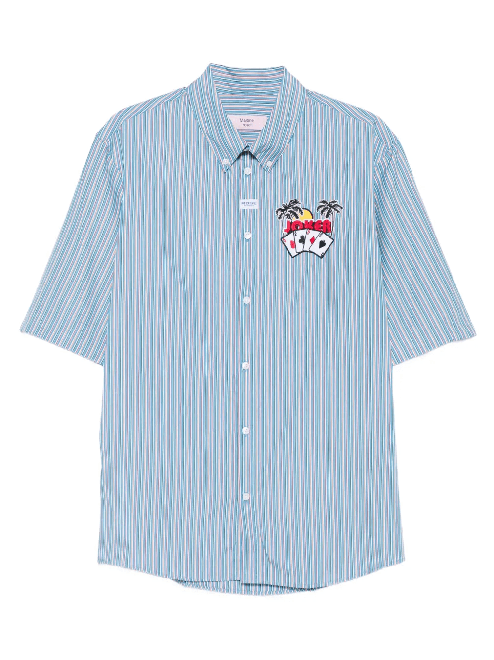 striped embroidered shirt - Image 1