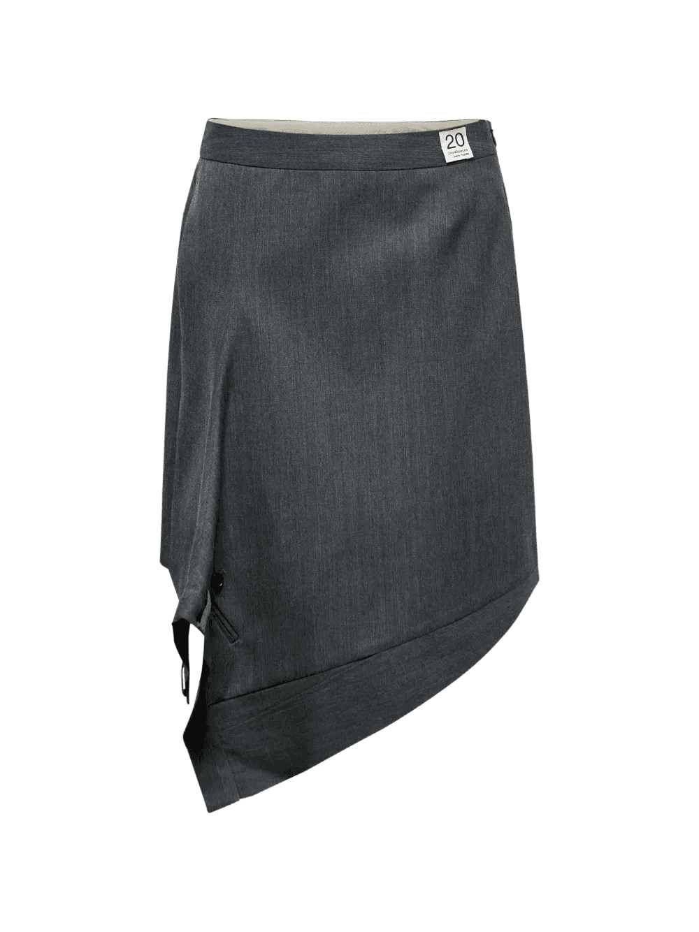 asymmetrical draped mini skirt - Image 1