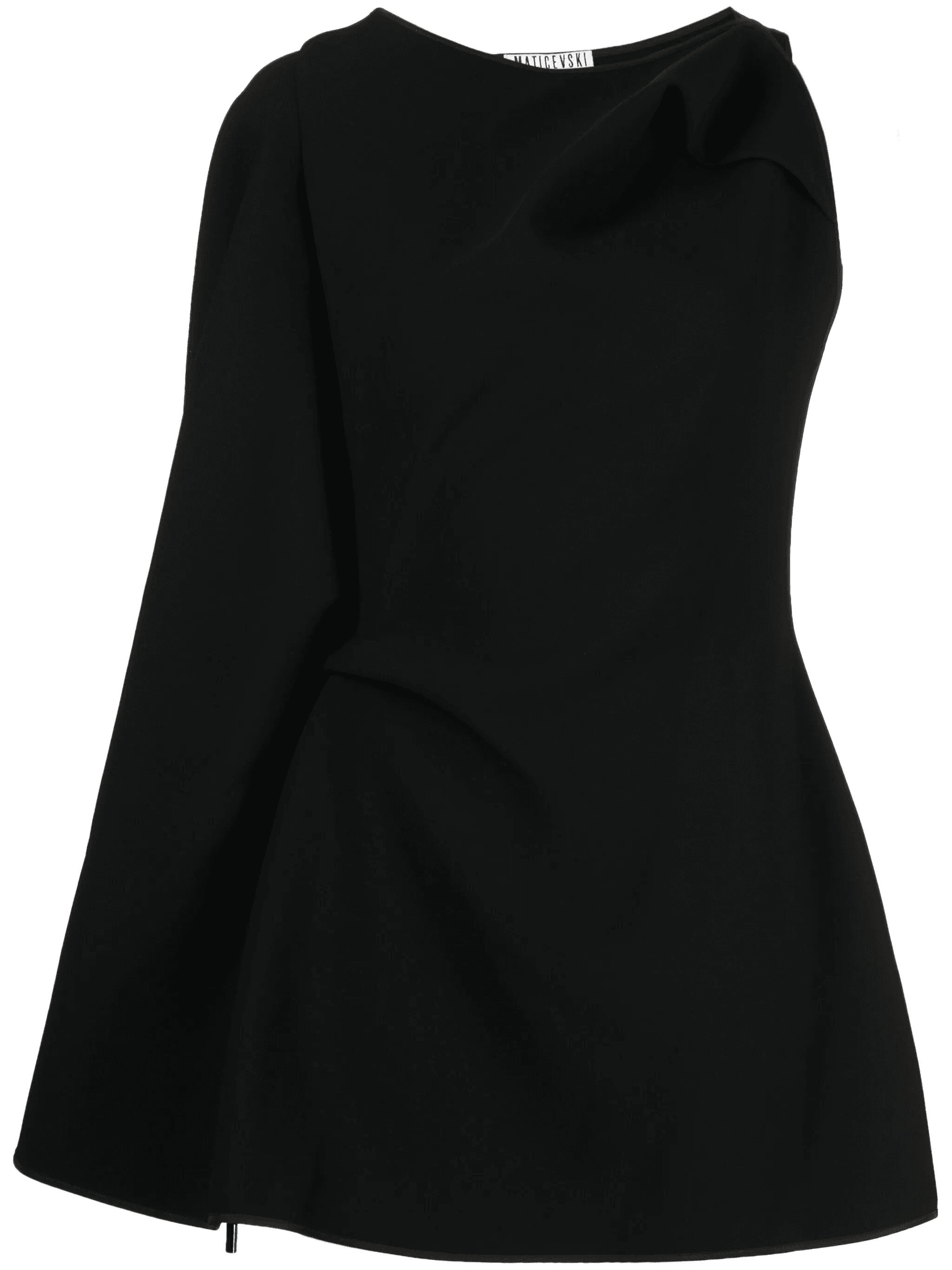 Prefix cape-sleeve asymmetric minidress - Image 1