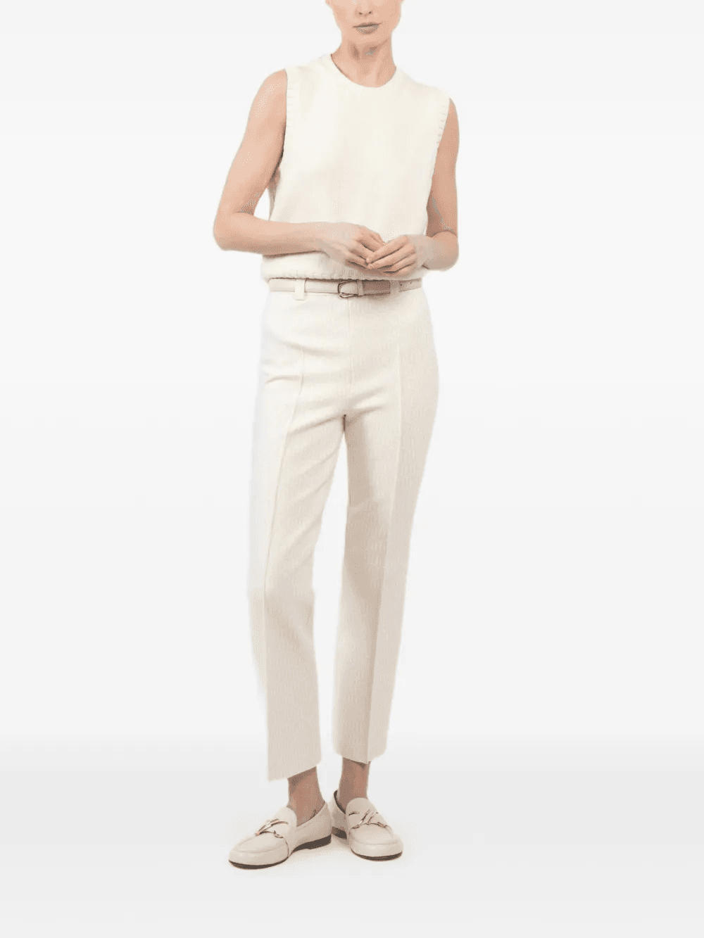 sleeveless crew-neck vest - Image 1