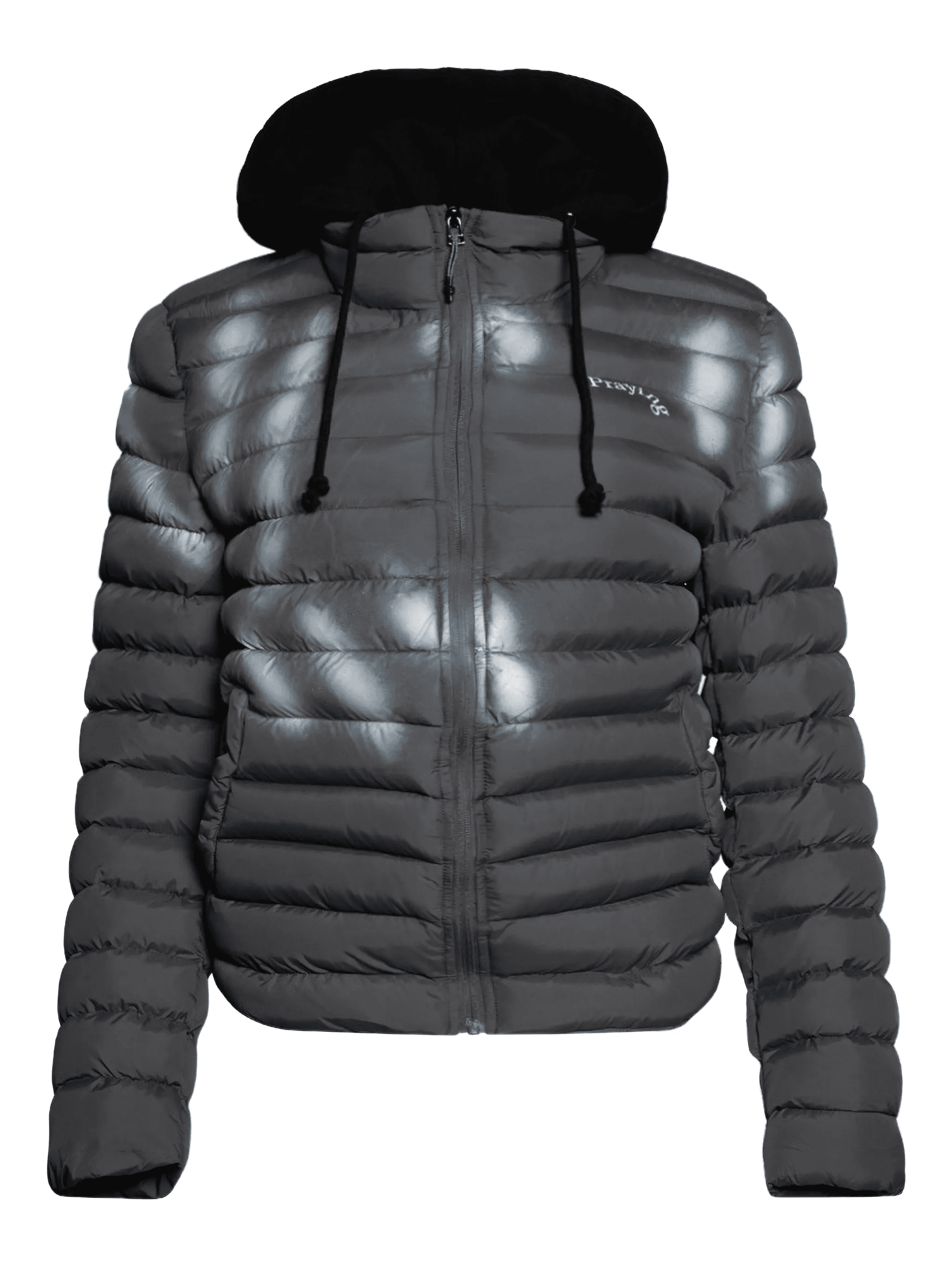 hooded puffer hoodie jacket - Image 1