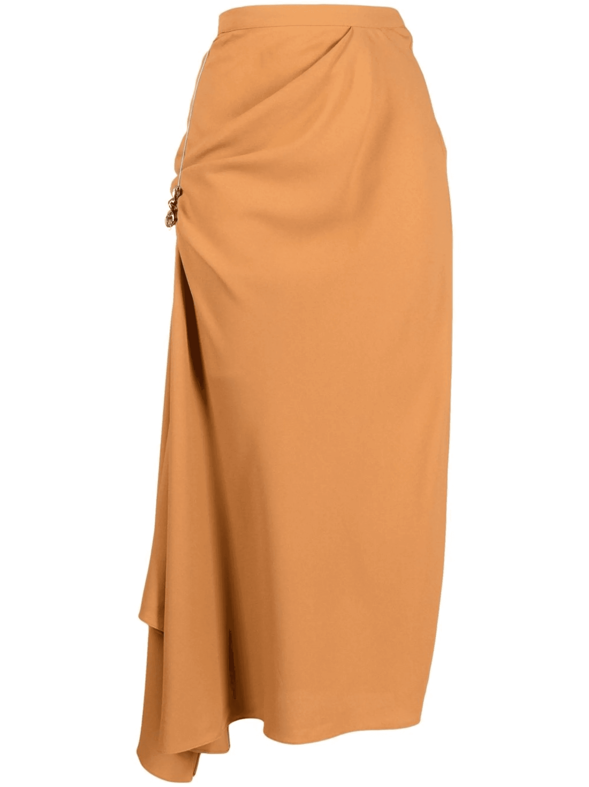 high-waisted ruched midi skirt - Image 1