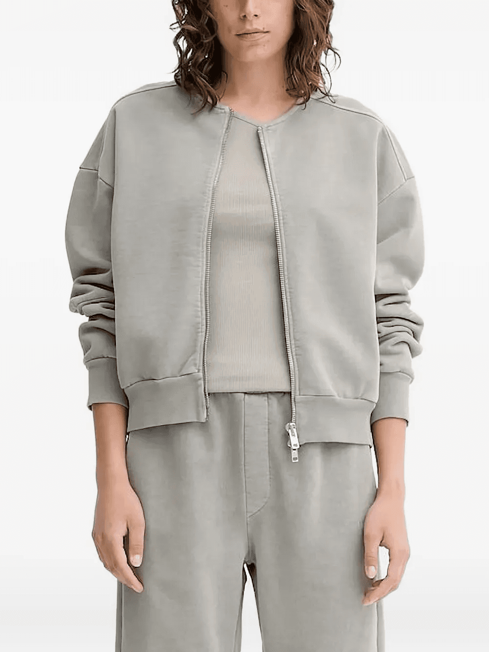 zip-front pocket sweatshirt - Image 1