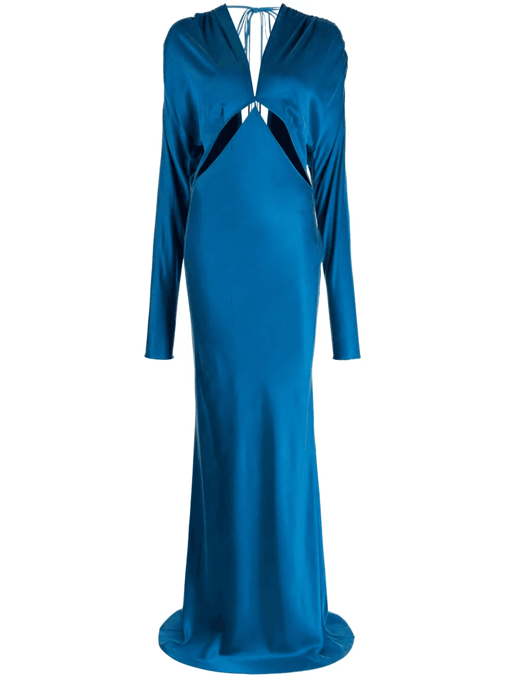 cut out-detail satin maxi dress - Image 1