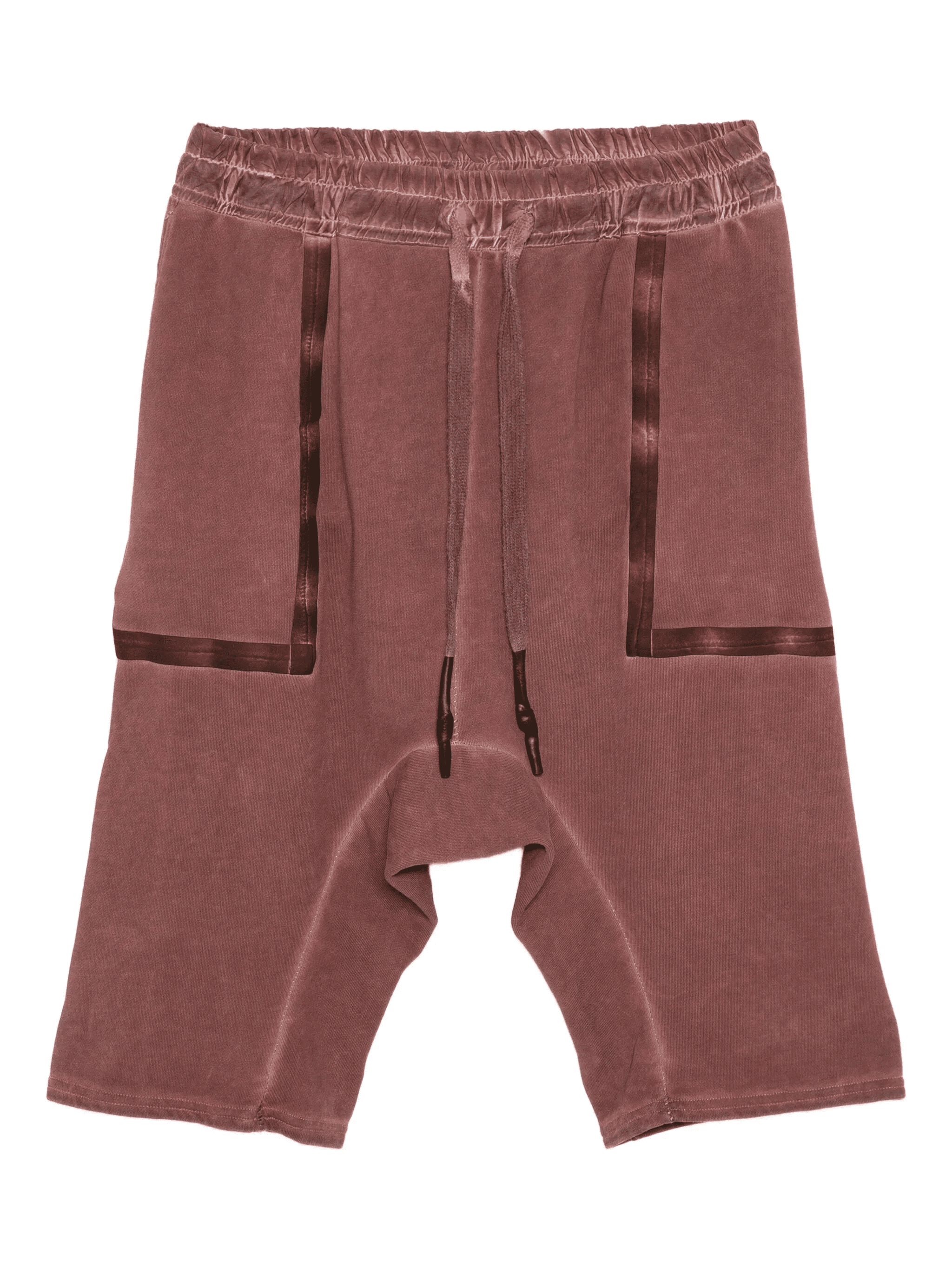 elasticated-waistband drop-crotch shorts - Image 1