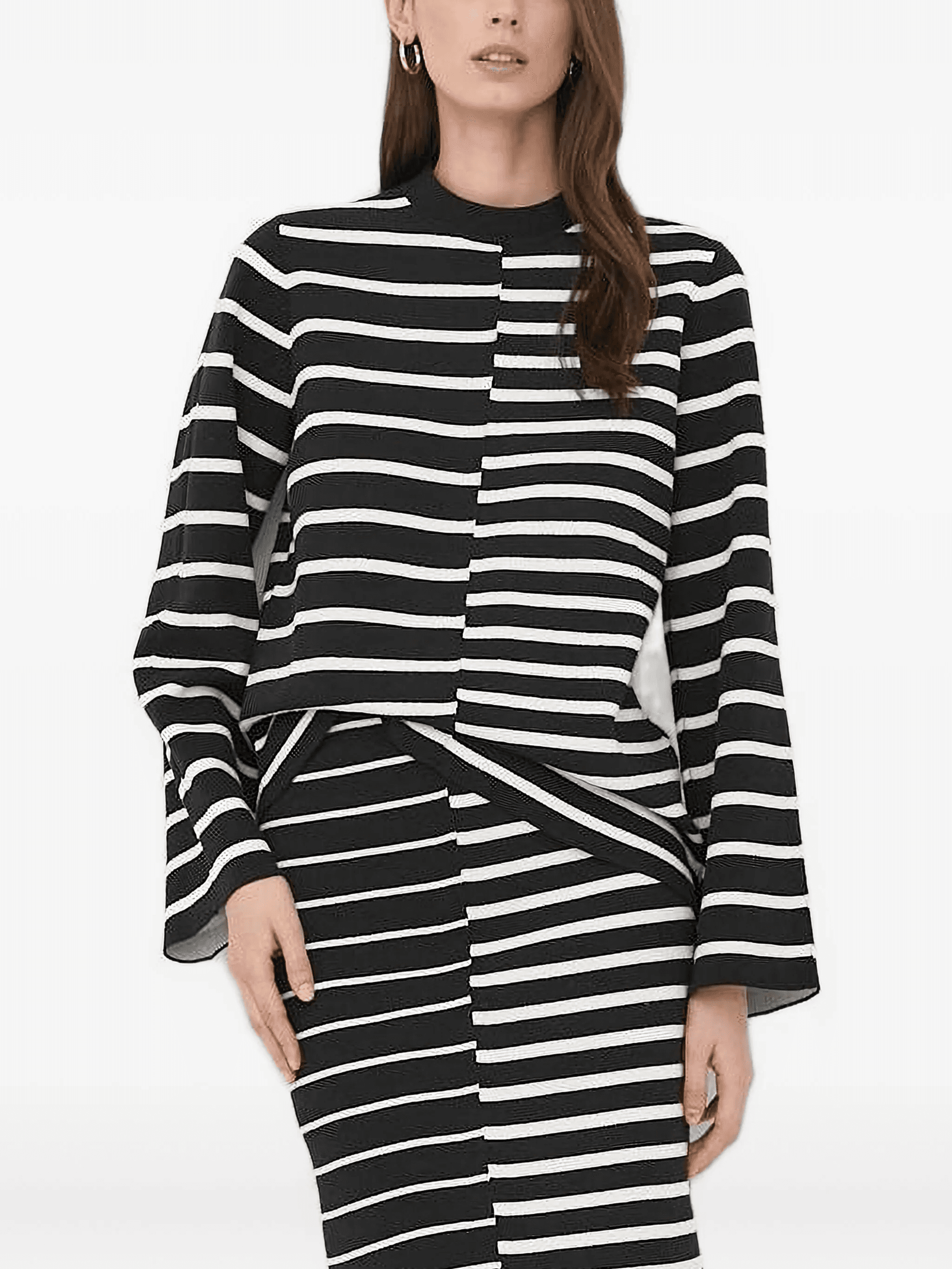 stripe crew-neck sweater - Image 1