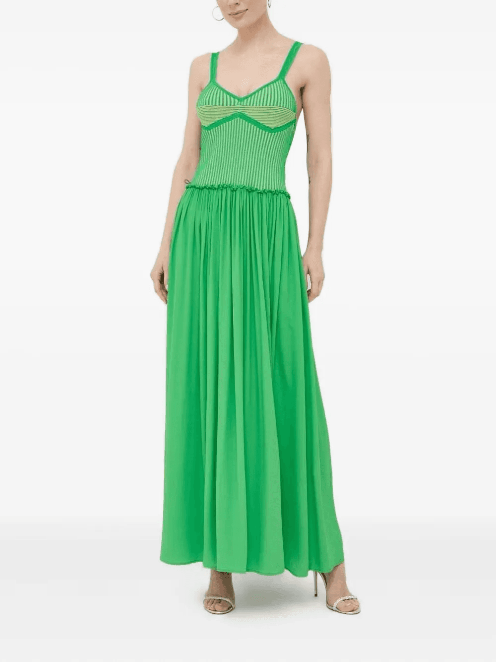 knitted-bodice maxi dress - Image 1
